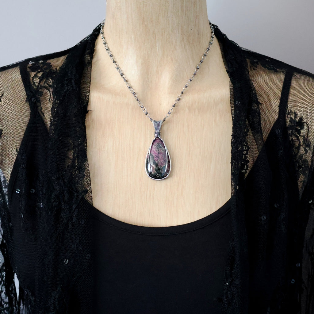 Handcrafted Eudialyte Pendant - Talisman of Finding Your Path