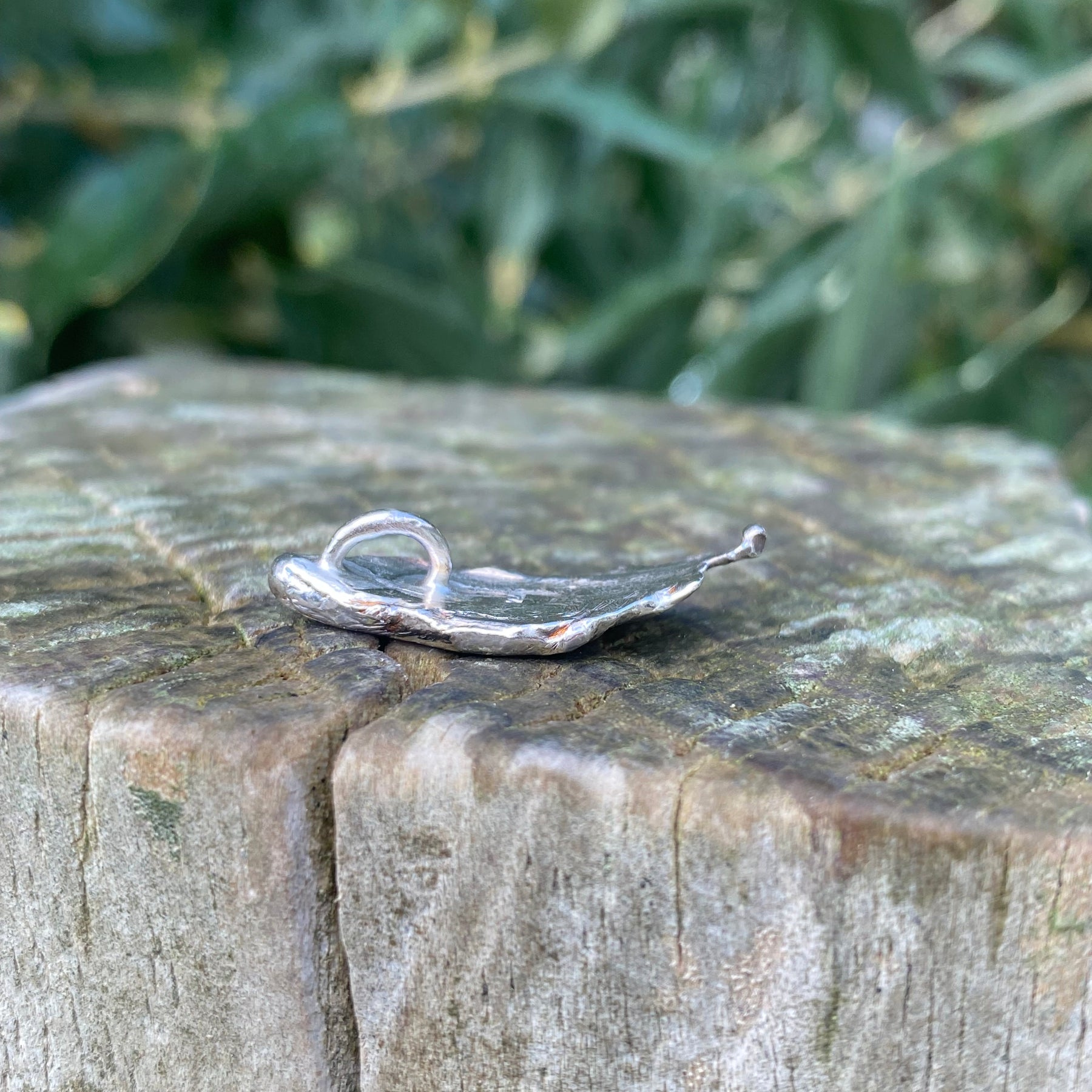 Flow Pendant – Organic Sand Cast Sterling Silver