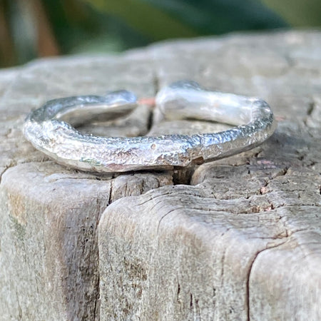 Sterling Silver Olive Branch Ring | Size O | Open Design