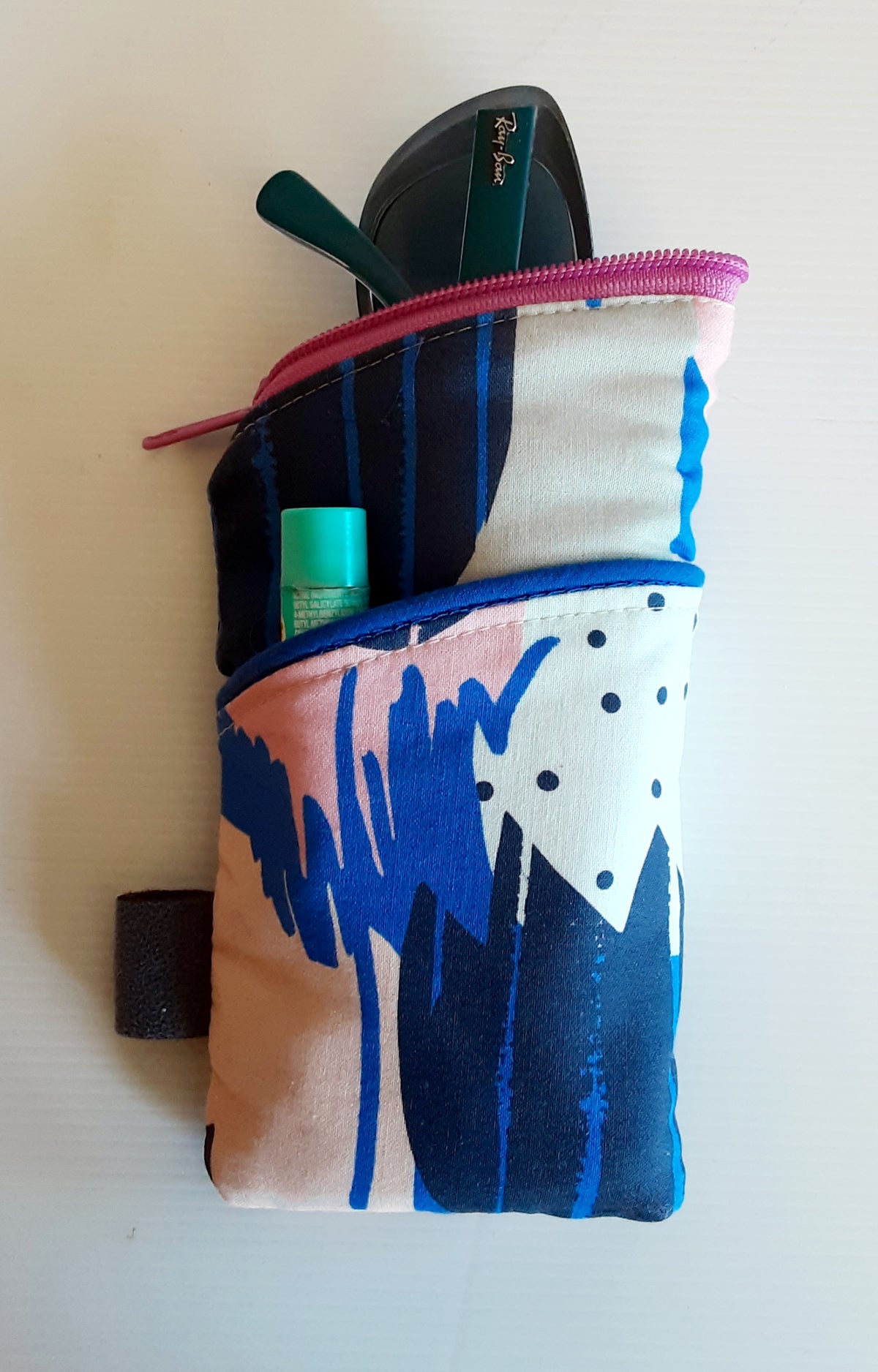 Handmade Padded Sunglass Case, Zippered Eyeglass Pouch