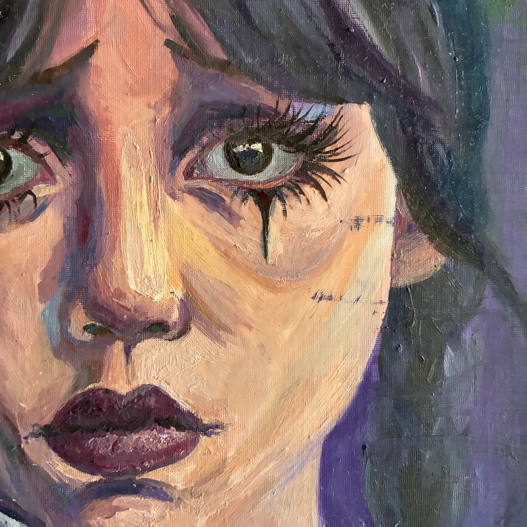 Original Wednesday Addams Oil Painting