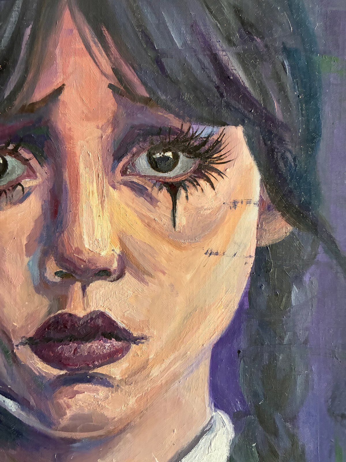 Original Wednesday Addams Oil Painting