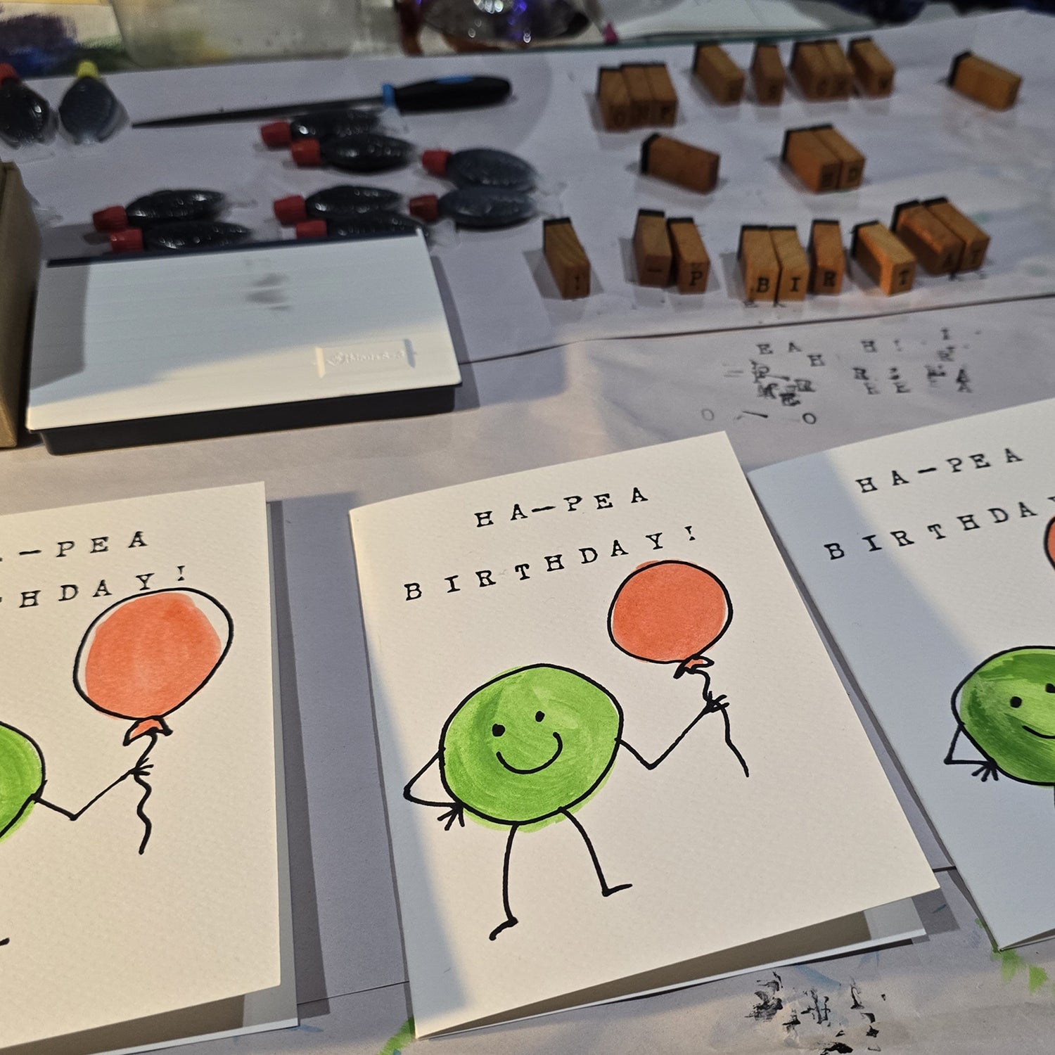 Greeting Cards - Ha-Pea Birthday!