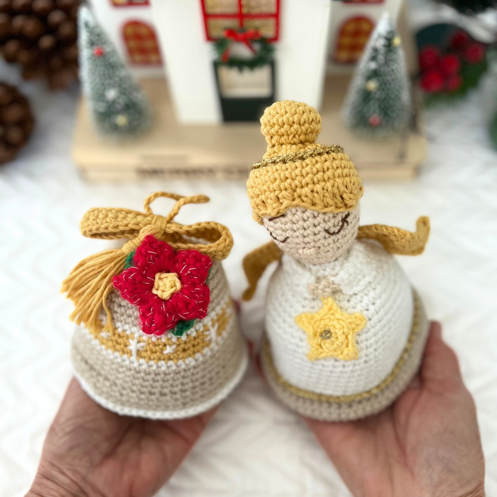 Crochet Reversible Christmas Angel Christmas Bell,Christmas Decoration