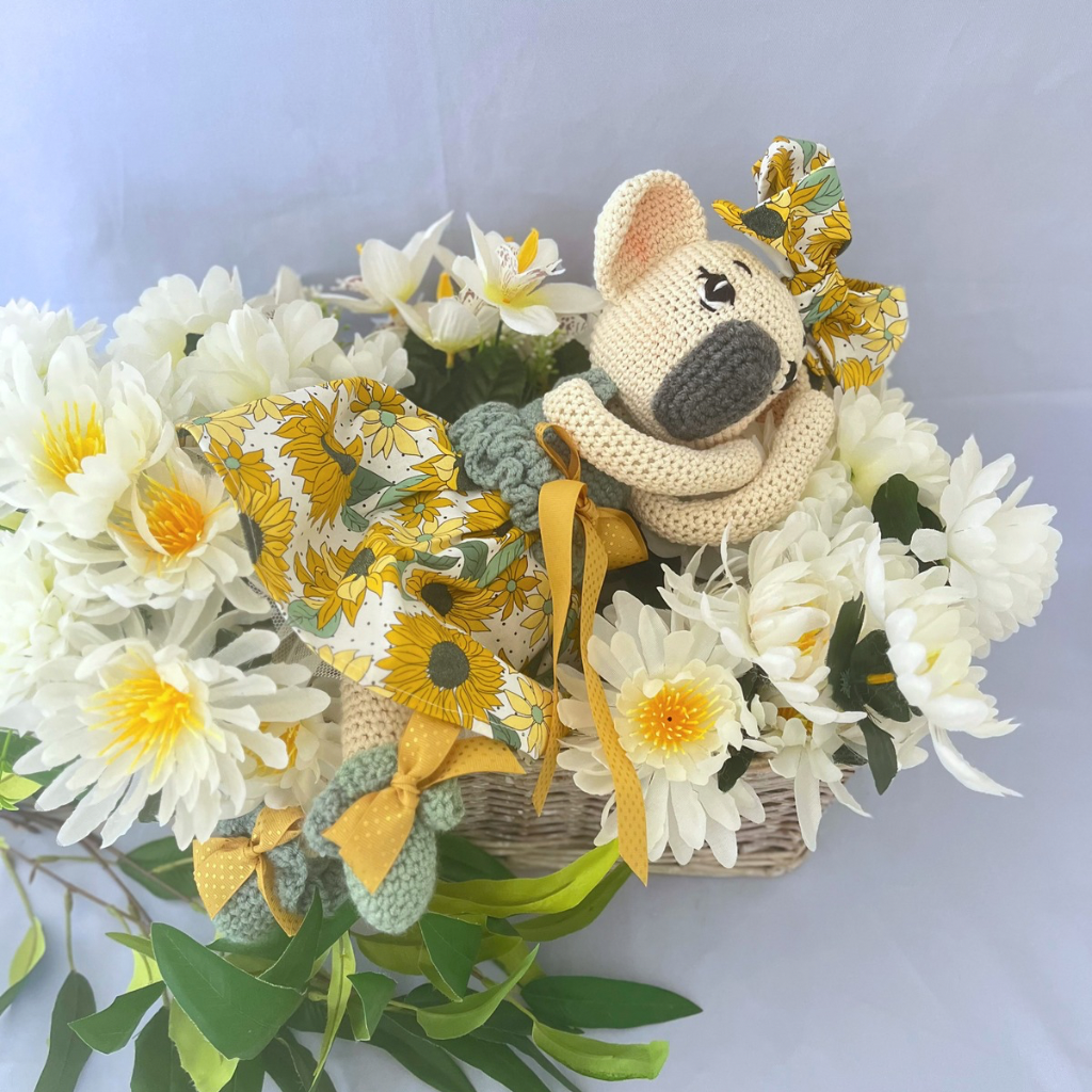 Handmade Crochet Koala Miss Kirby| Matching Carry Bag|Matching Hair Scrunchie