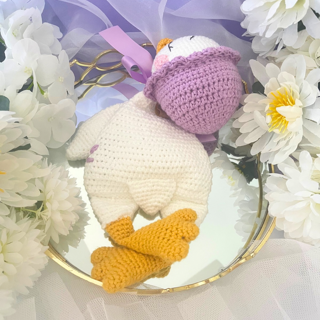Crochet Snuggler Goose Lovey Blanket