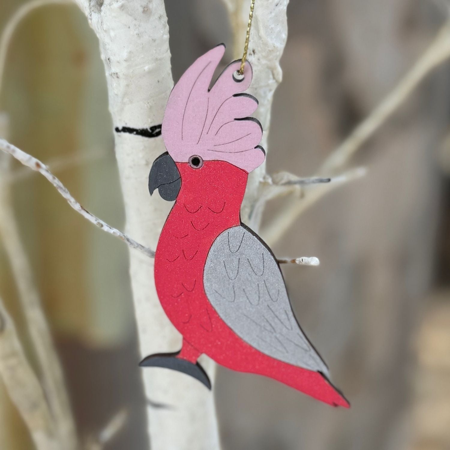 Galah Hand Painted Australiana Christmas Decoration