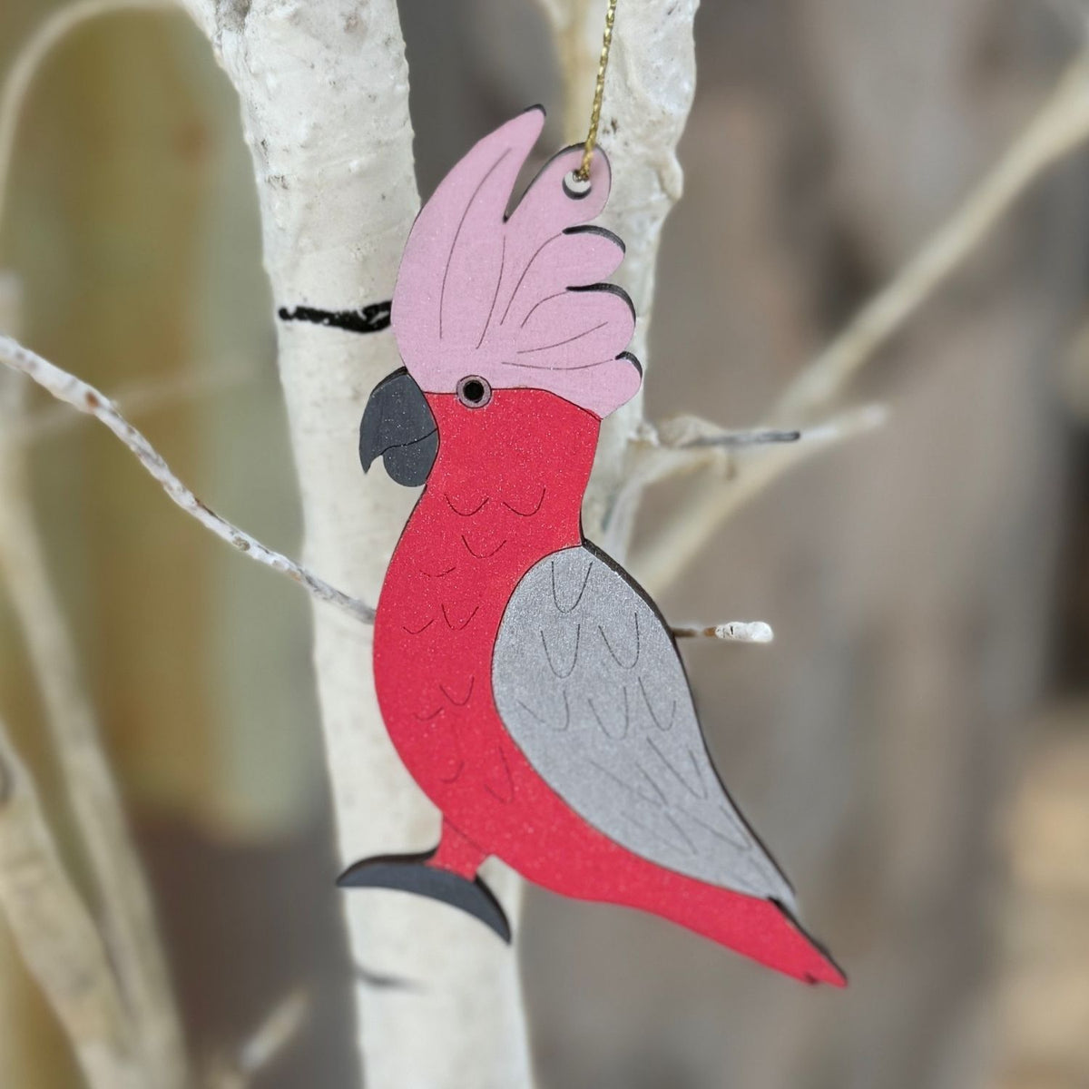 Galah Hand Painted Australiana Christmas Decoration