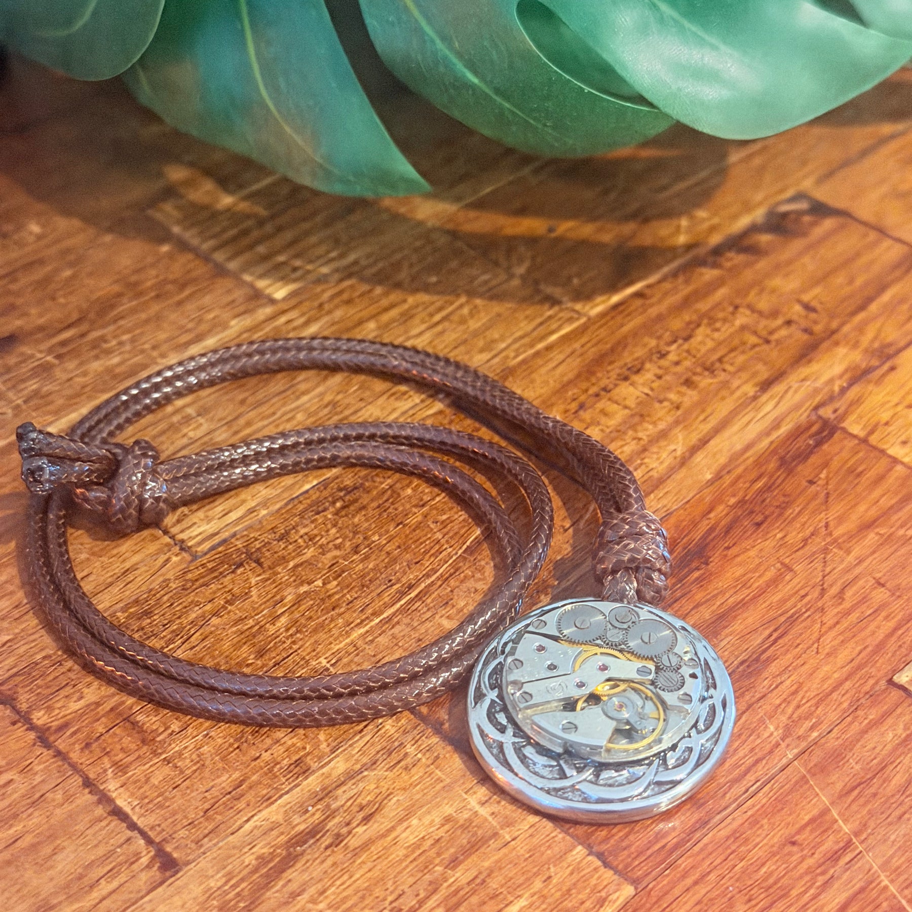 Steampunk watch movement necklace