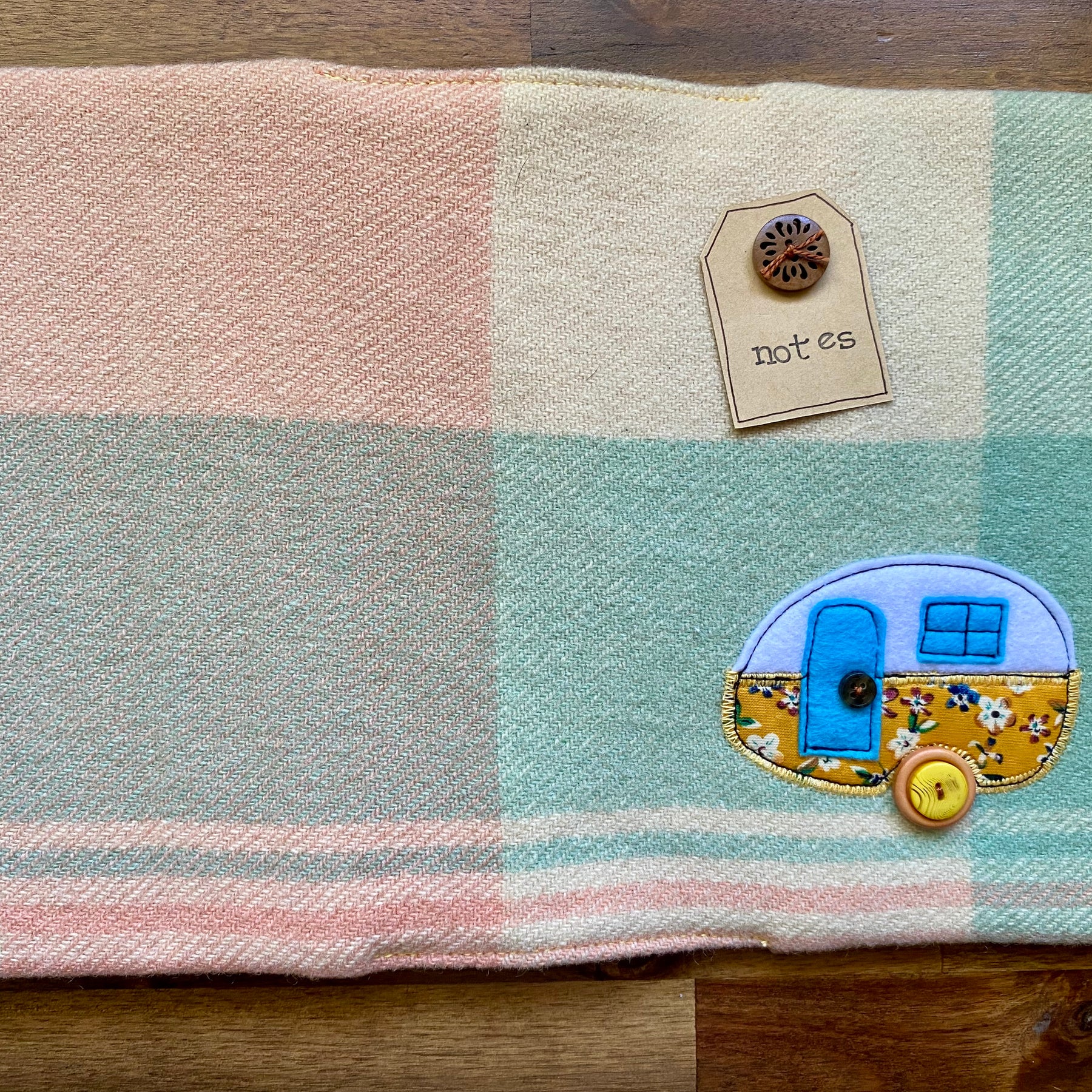 A5 Upcycled Notebook Vintage Caravan - Multi