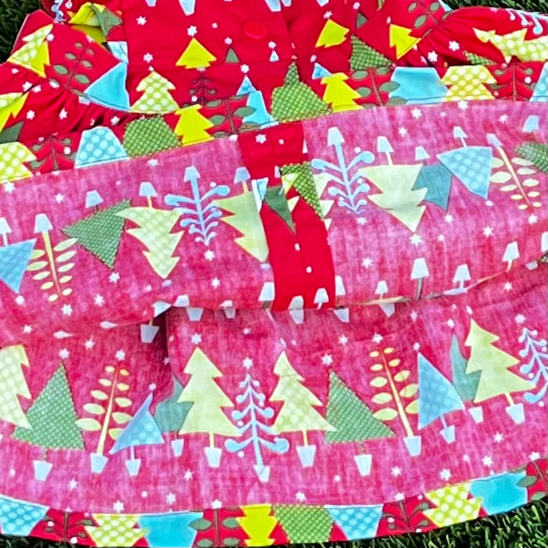 Handmade Christmas dress | Christmas trees | size 0