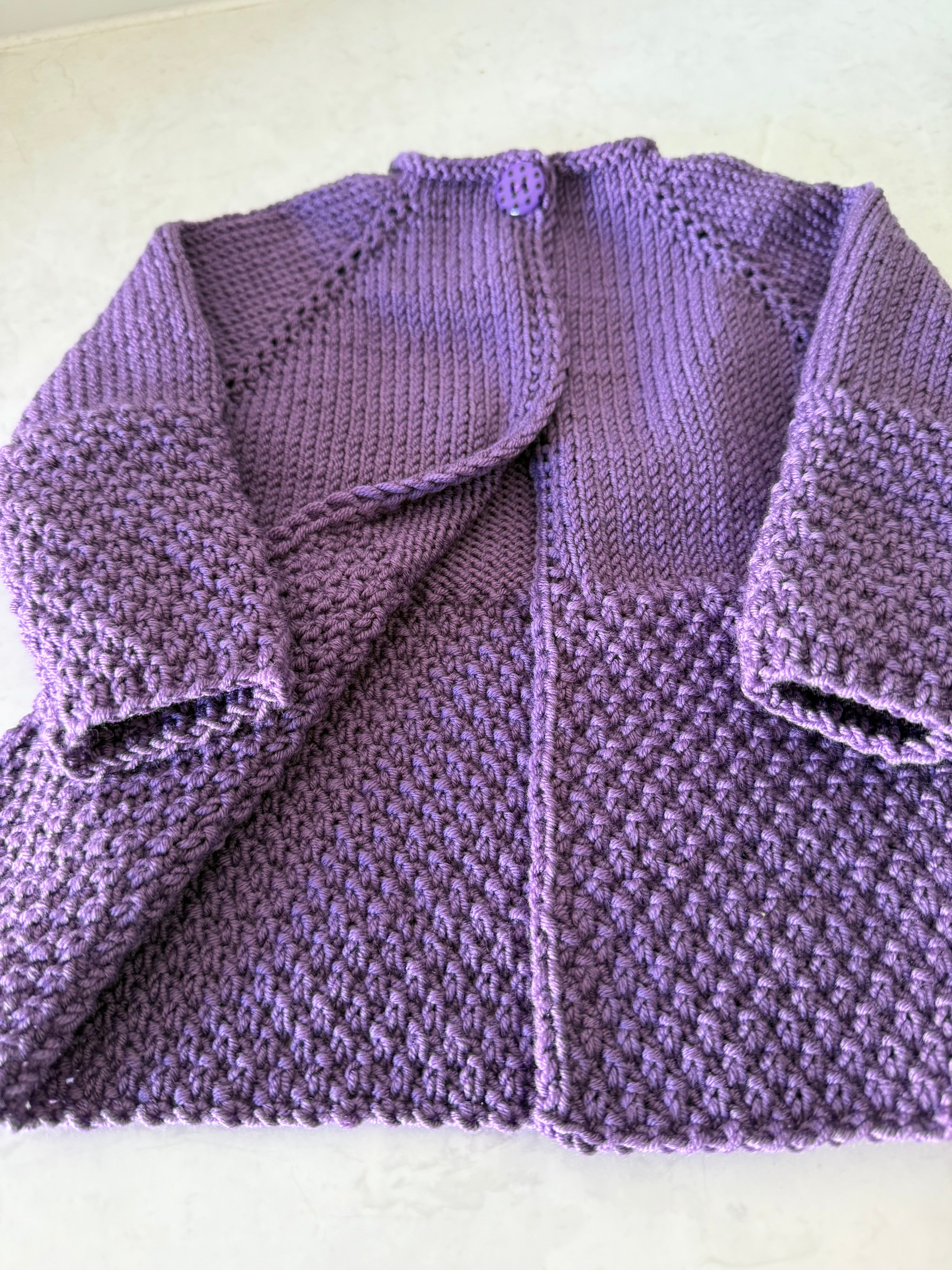 Purple Cardigan, Size 3 months