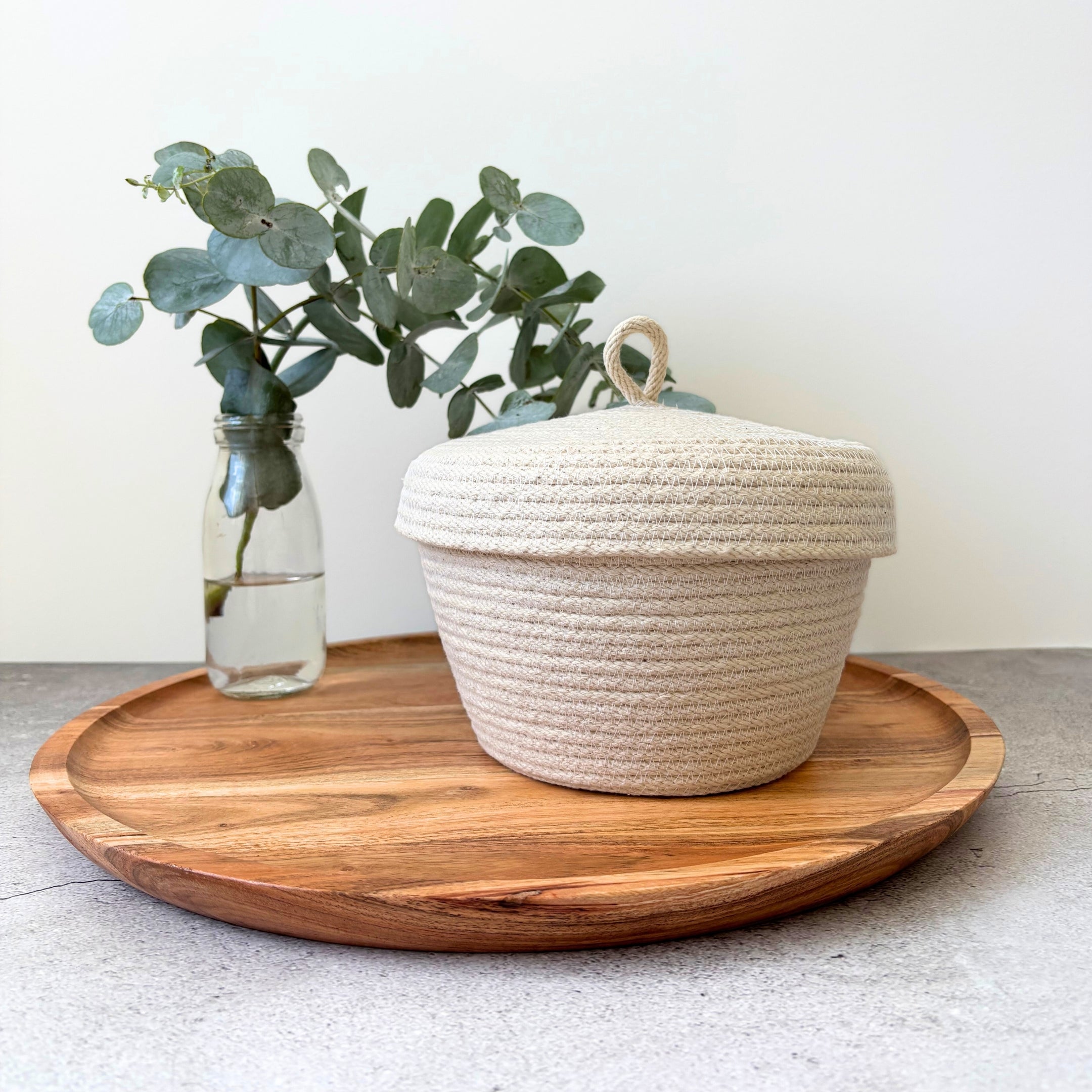 Rope Basket with Lid