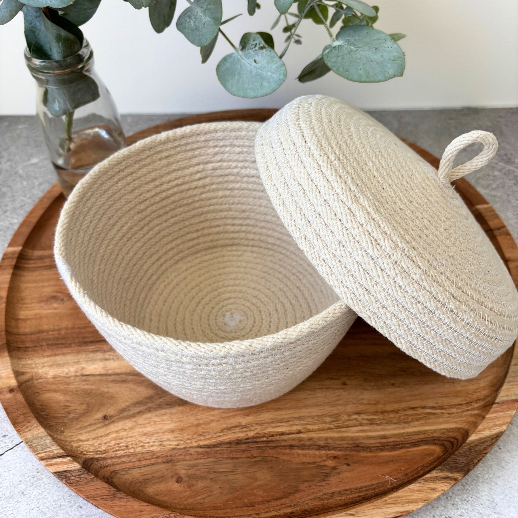 Rope Basket with Lid