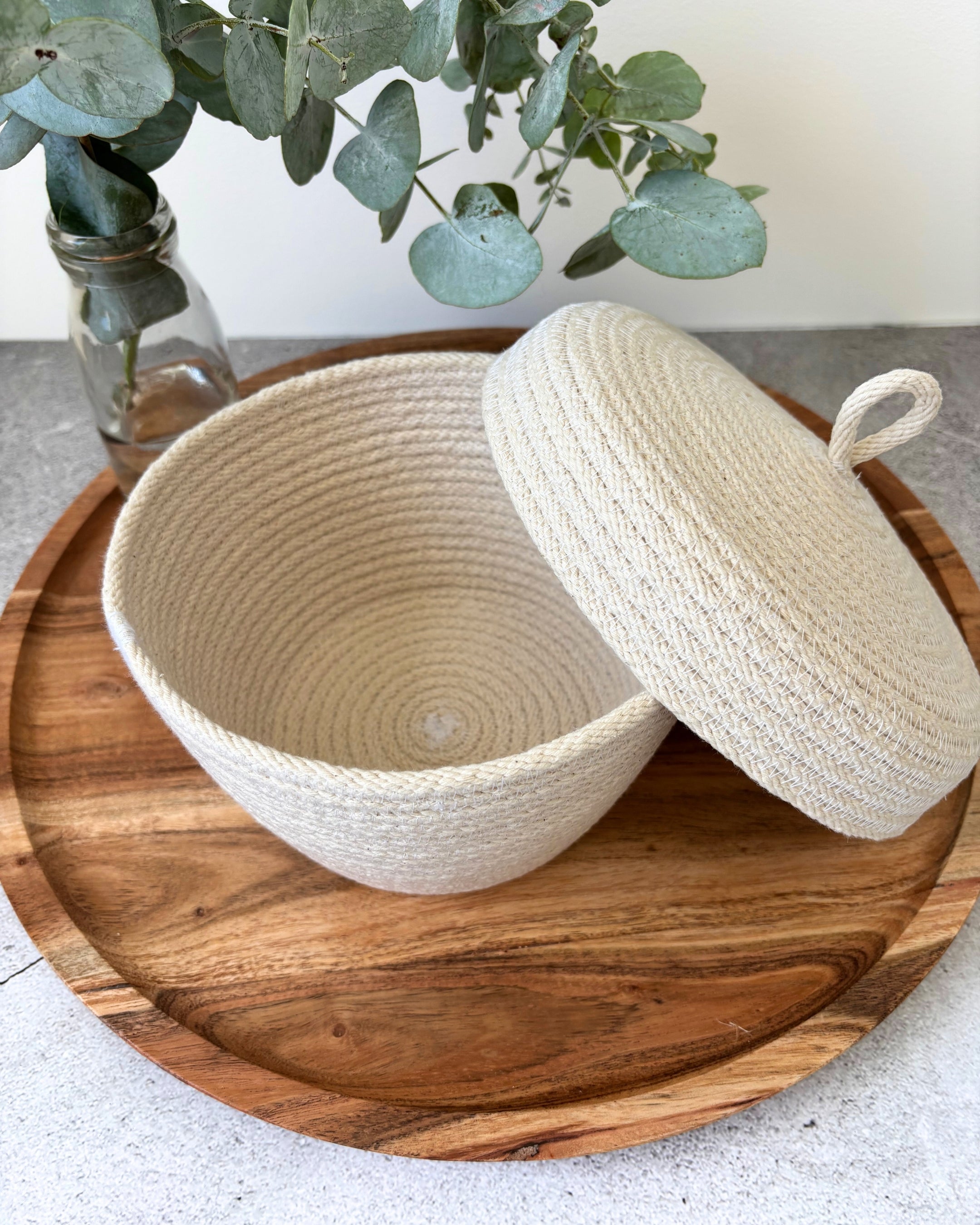 Rope Basket with Lid