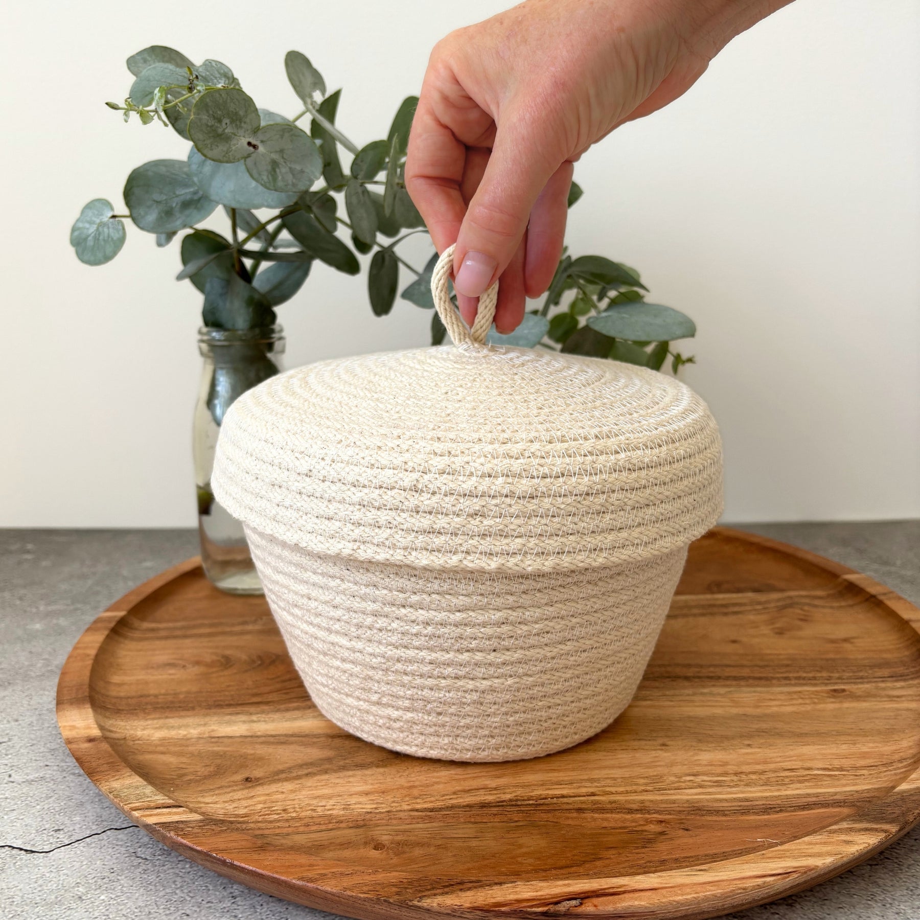 Rope Basket with Lid