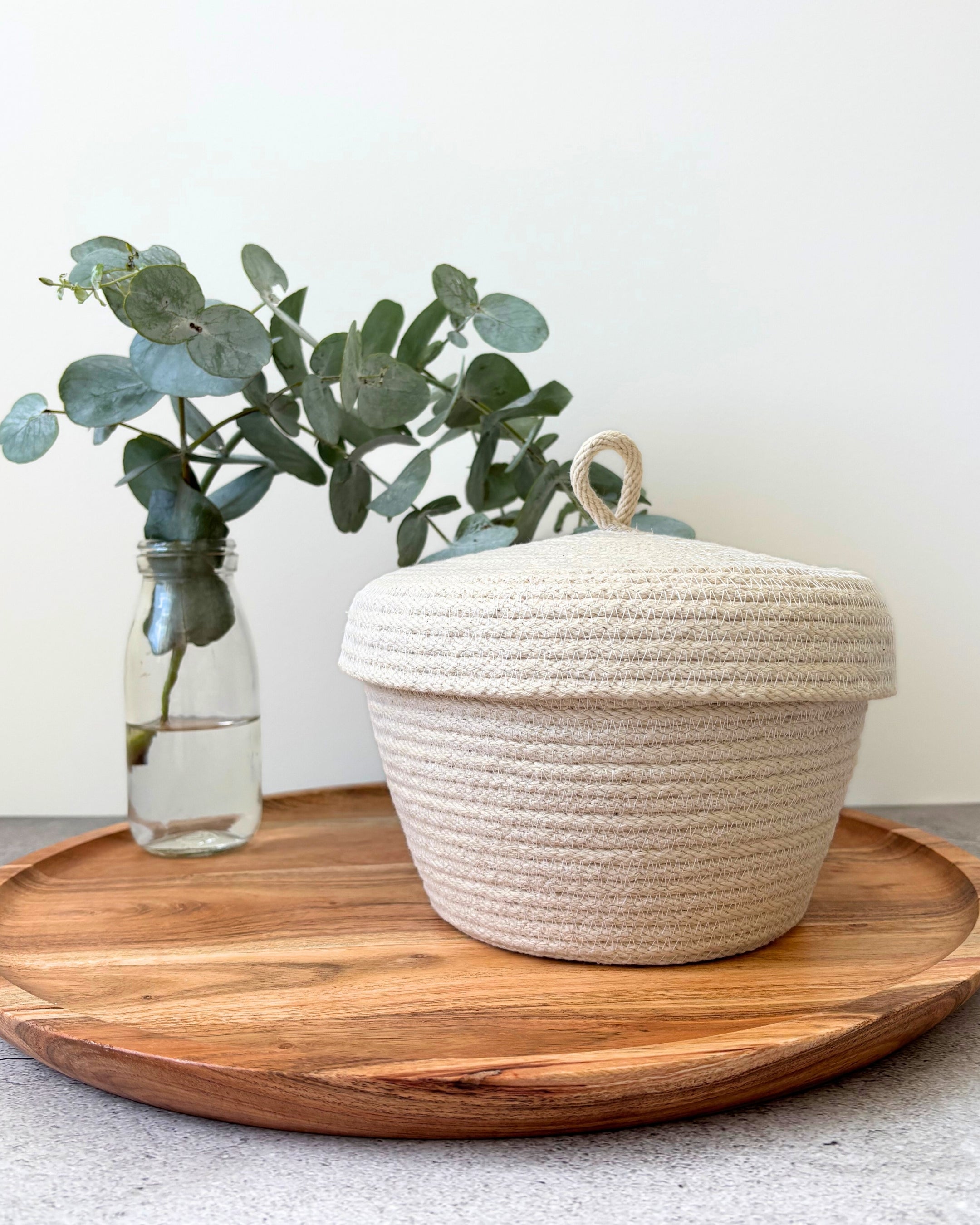 Rope Basket with Lid