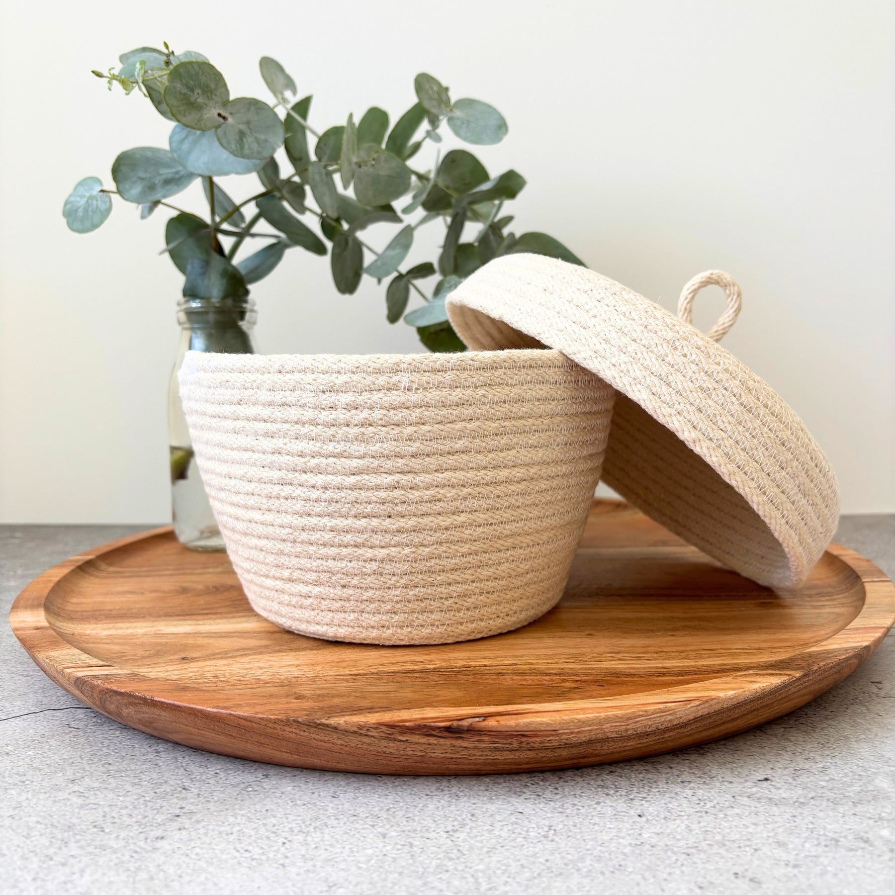 Rope Basket with Lid
