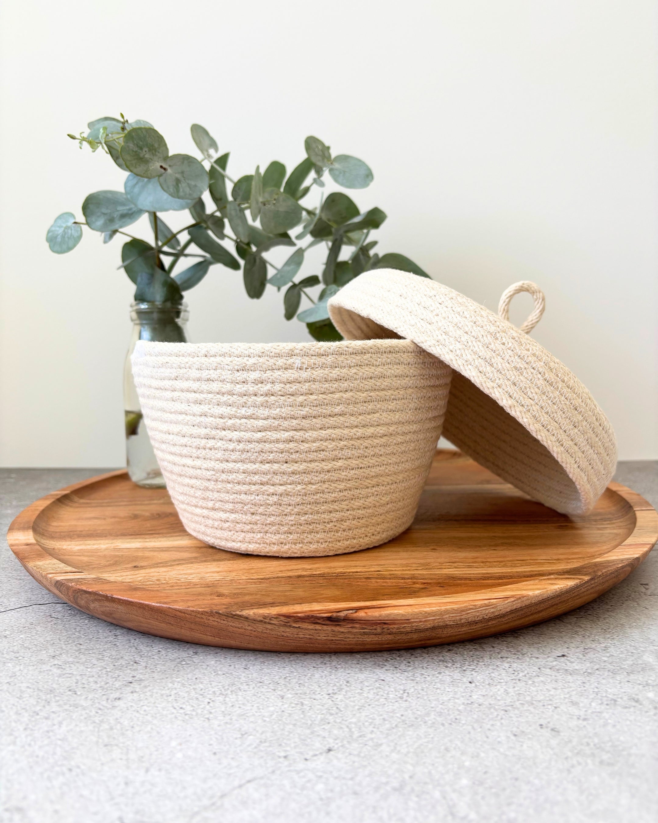 Rope Basket with Lid