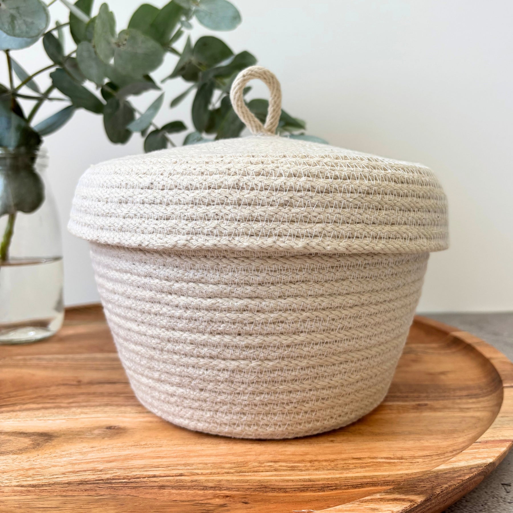 Rope Basket with Lid
