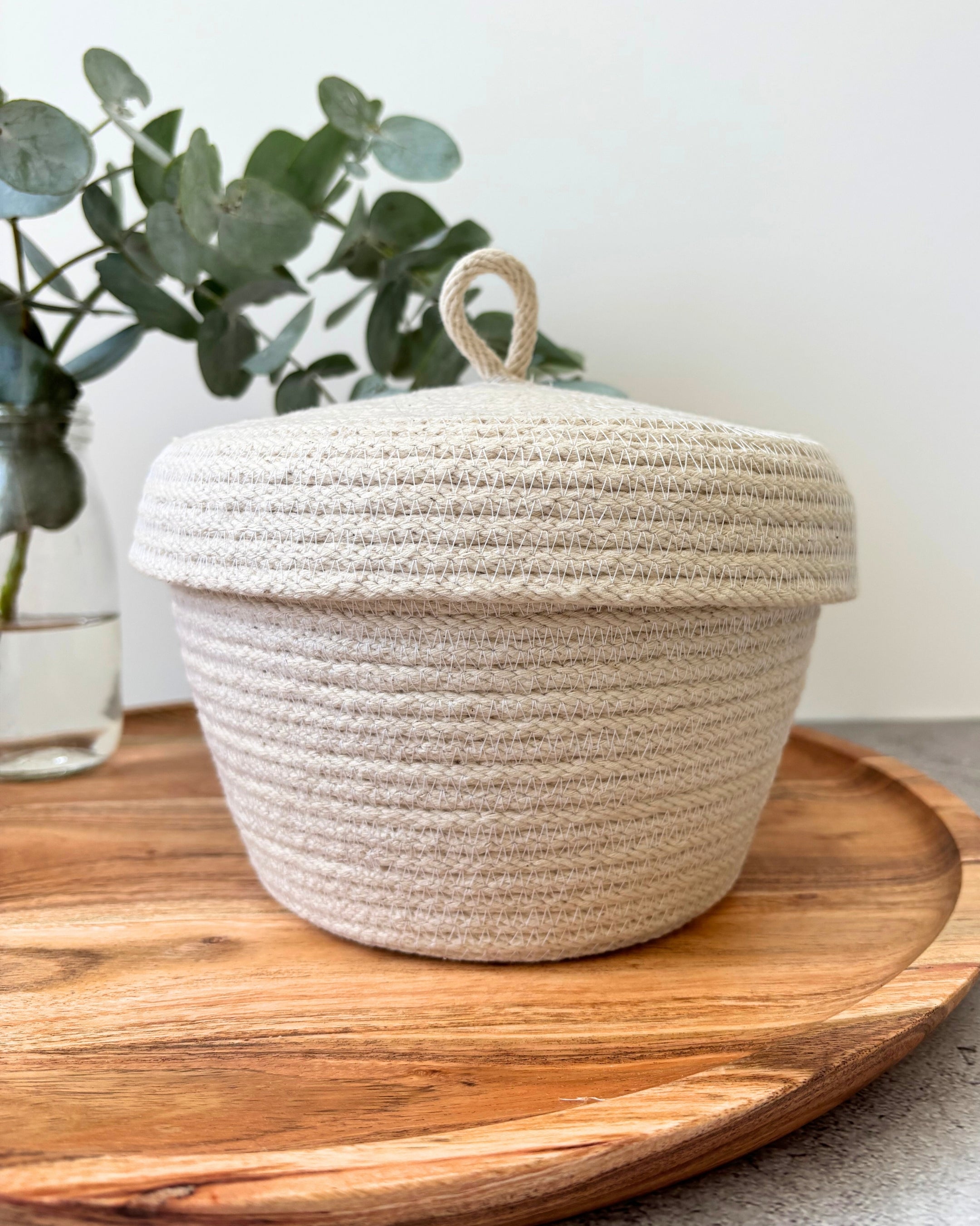 Rope Basket with Lid