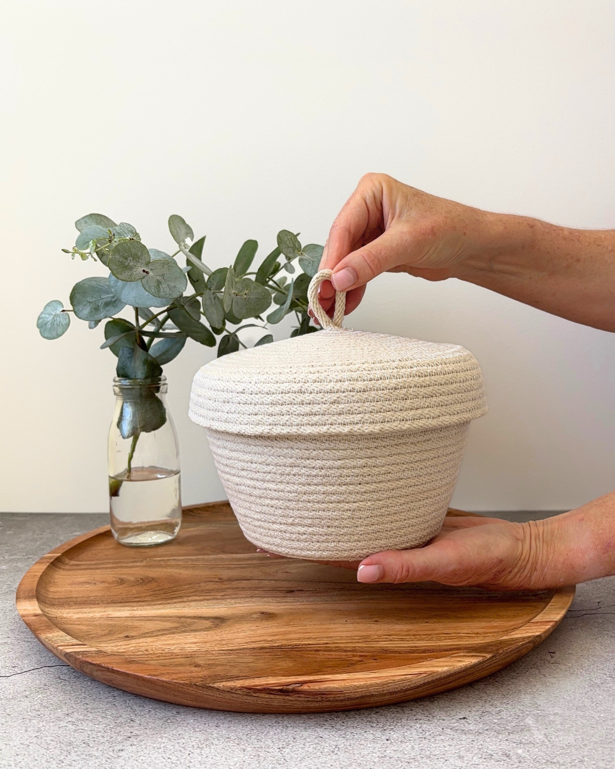 Rope Basket with Lid