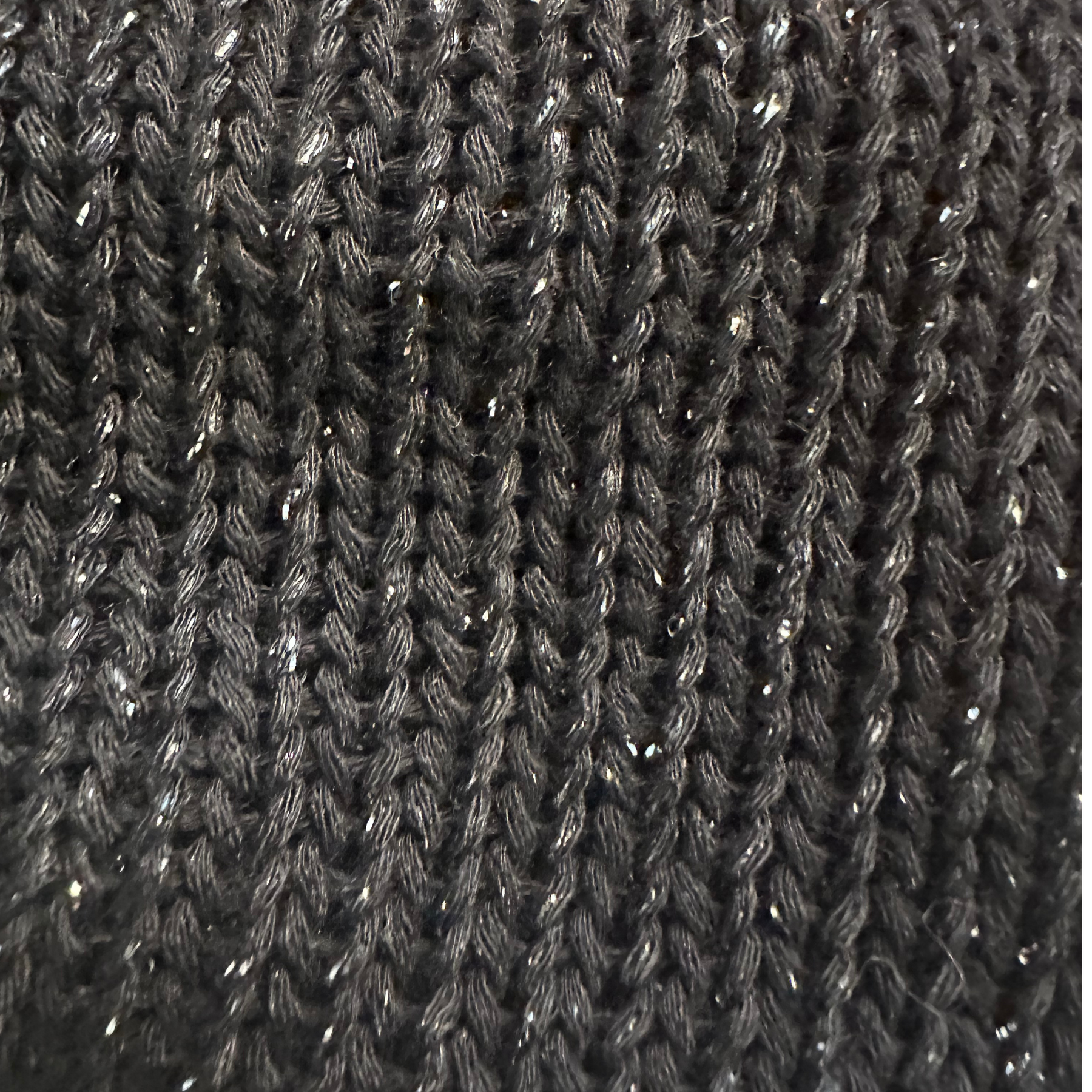 Sparkly black oversized knit scrunchie