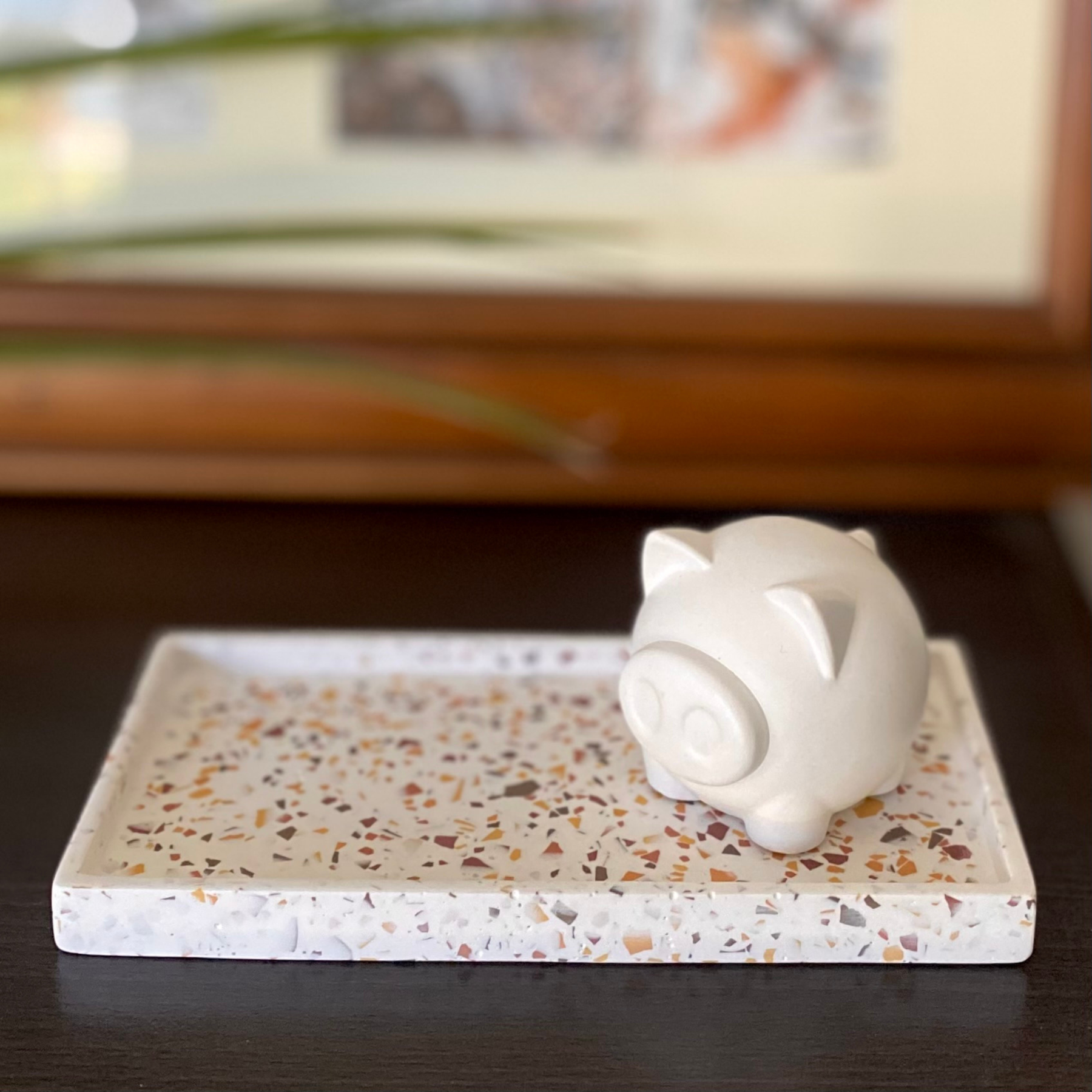 Rectangle tray | Small and Medium | Terrazzo decor collection