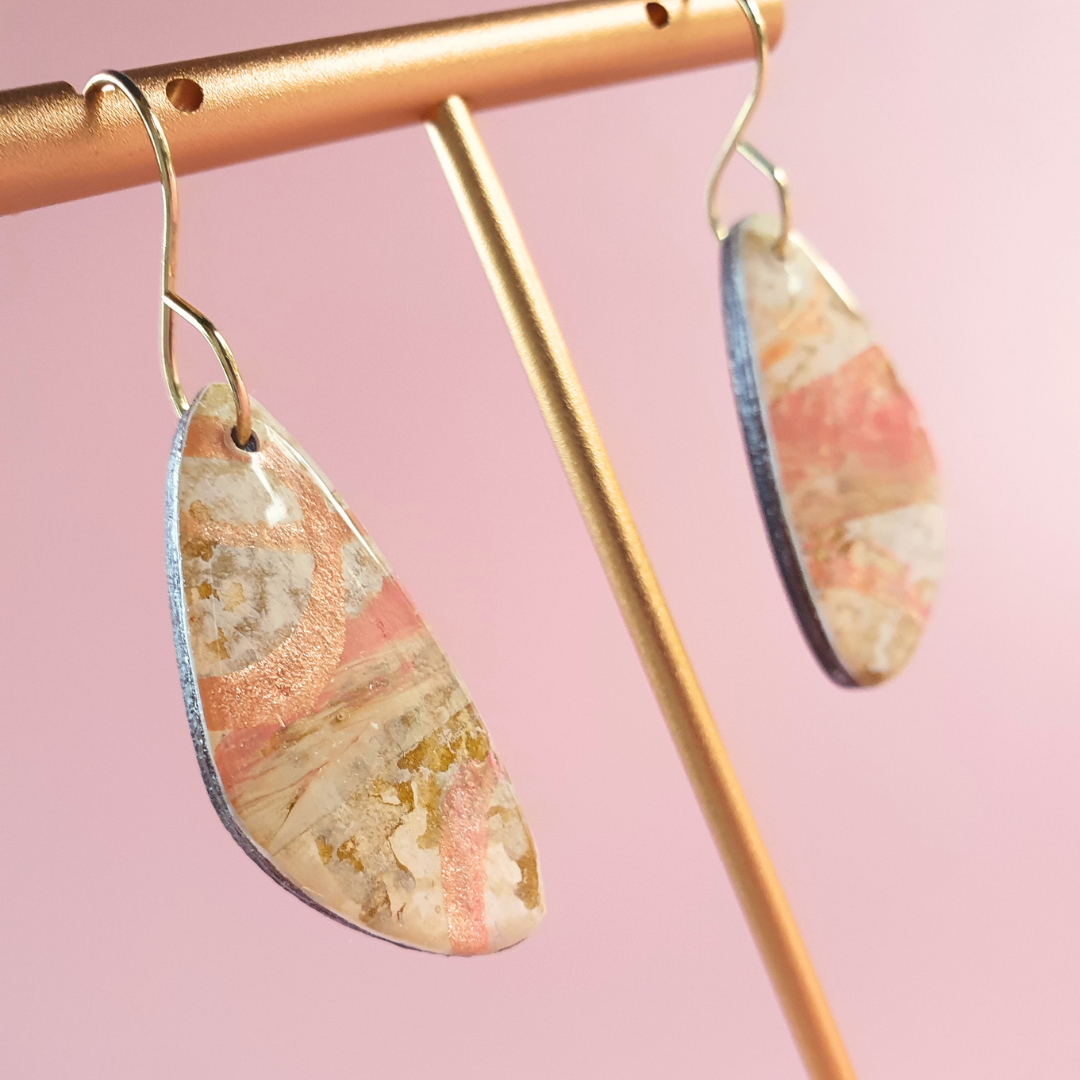 The Ember Collection | Art Earrings | Medium & Large Dangles | Pendant Necklace