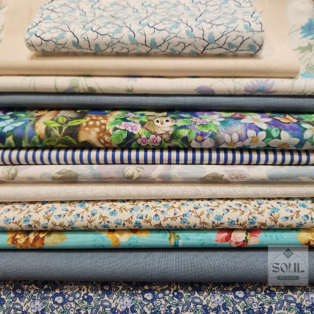 Slow Stitch Bundle - Beautiful Blues