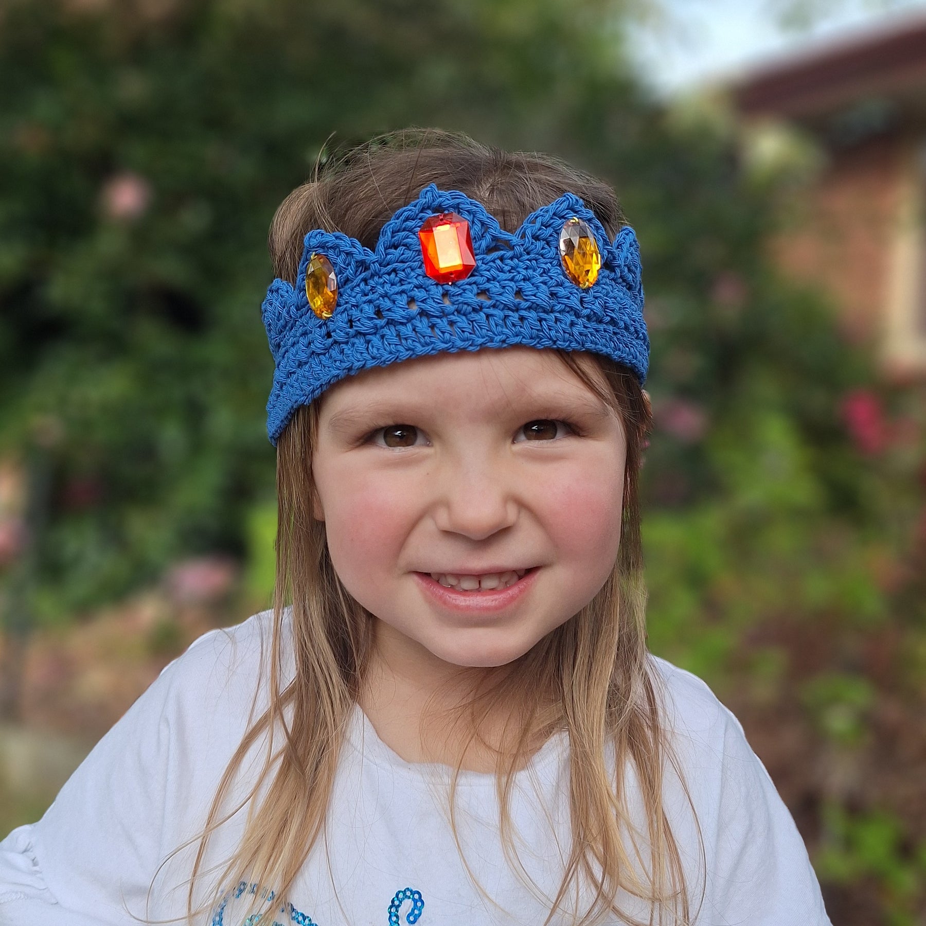 Handmade crochet Crowns with bling