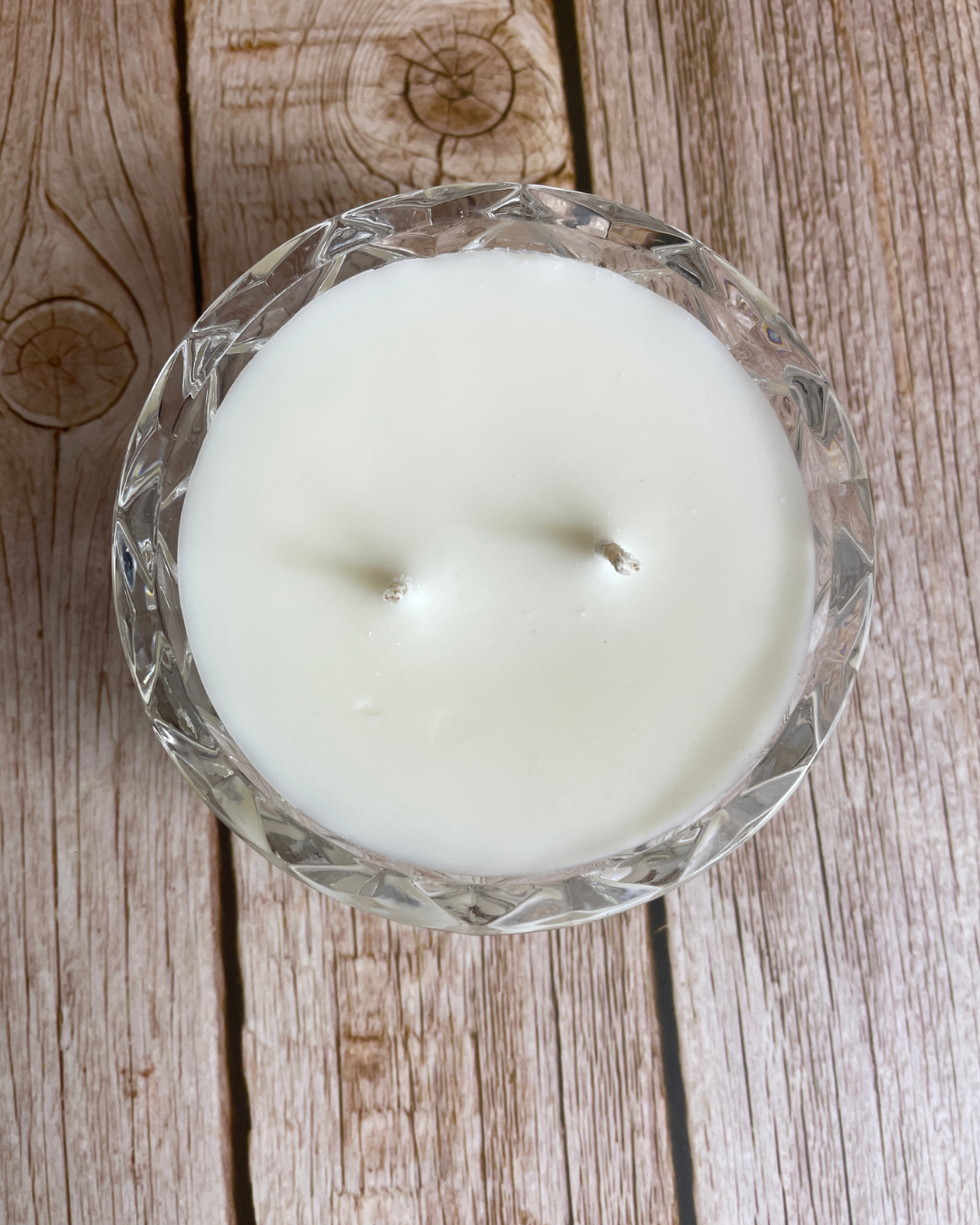 Unscented I Natural Soy Candle in a Vintage Sweets Dish with Lid