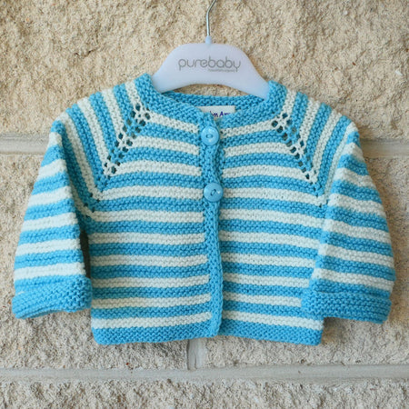 Cardigan/jacket: hand knitted, wool, free shipping