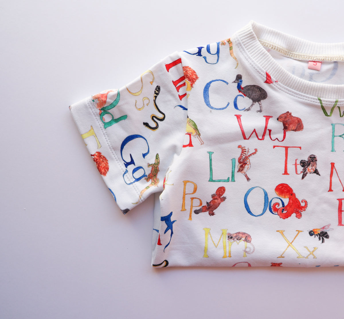 Organic cotton tee shirts for kids in unique hand illustrated designs - sizes 4-9