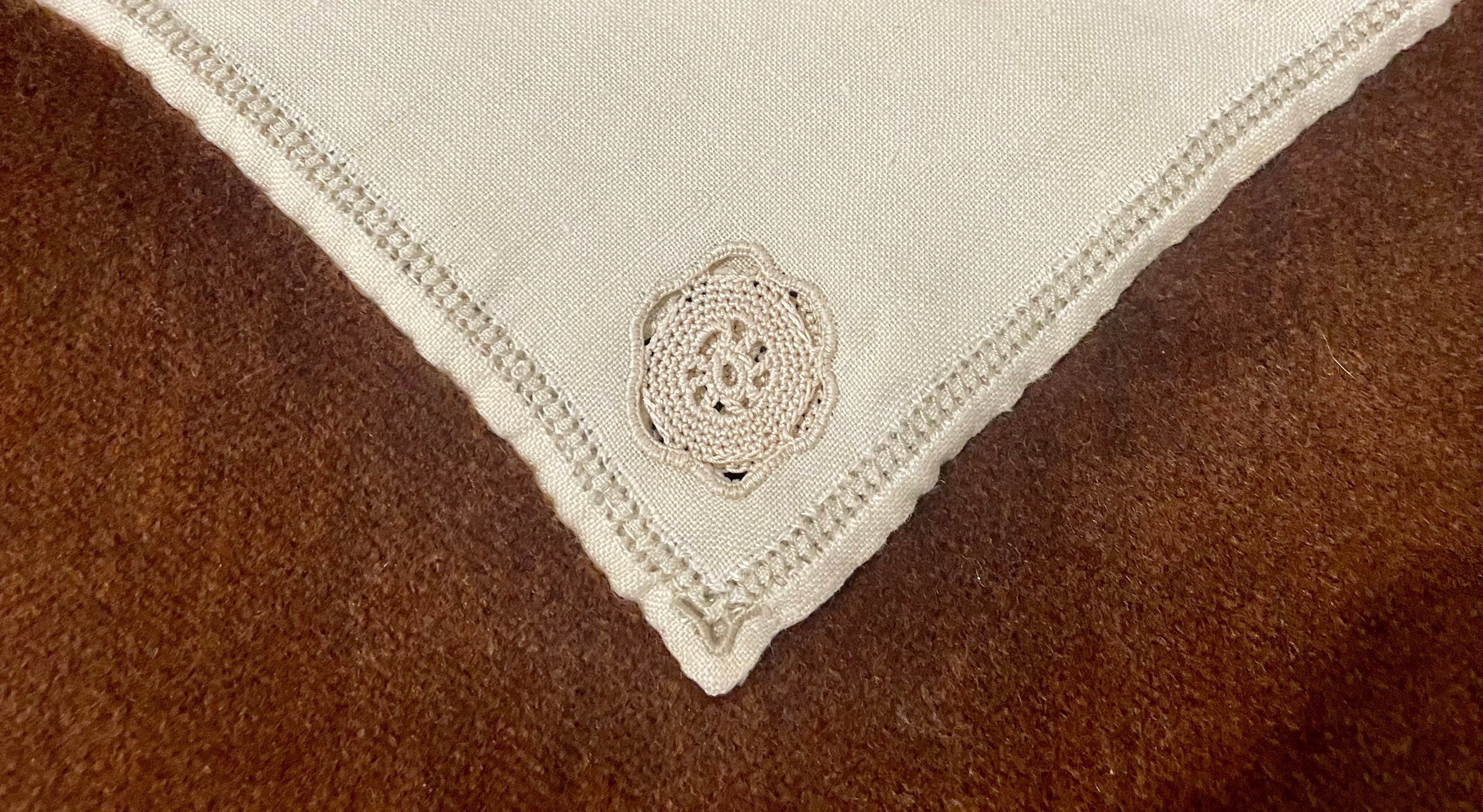 Brown Velvet Handbag — Embroidered Doily, One-of-a-Kind Upcycled Design