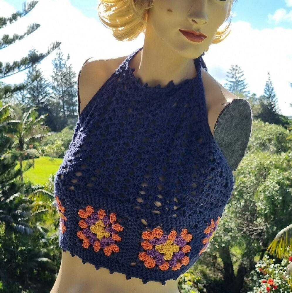 Crocheted halter top 2