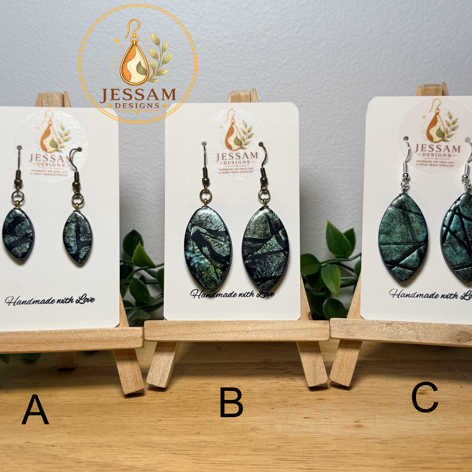 Verdigris Collection | Artisan Polymer Clay Earrings