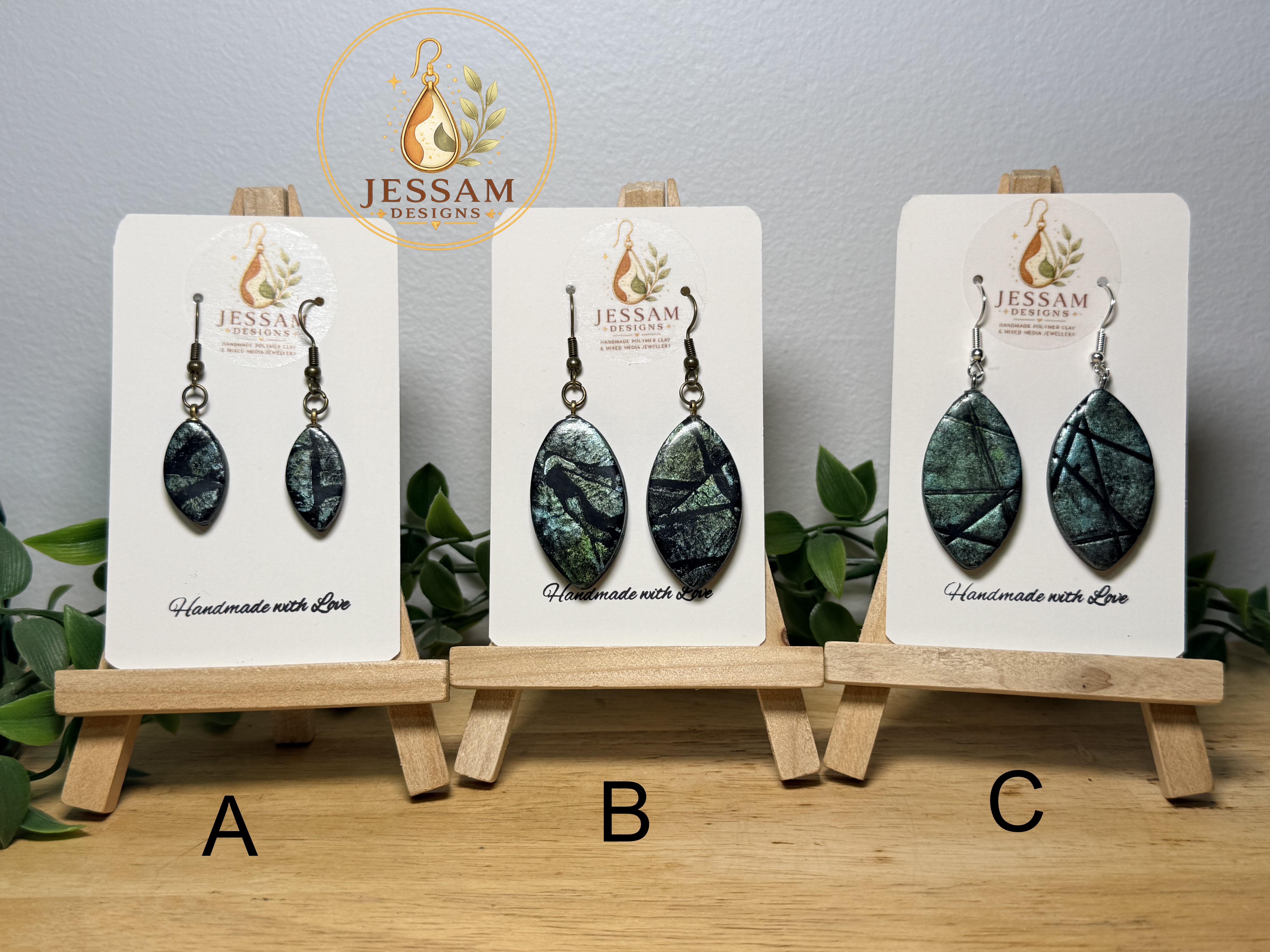 Verdigris Collection | Artisan Polymer Clay Earrings