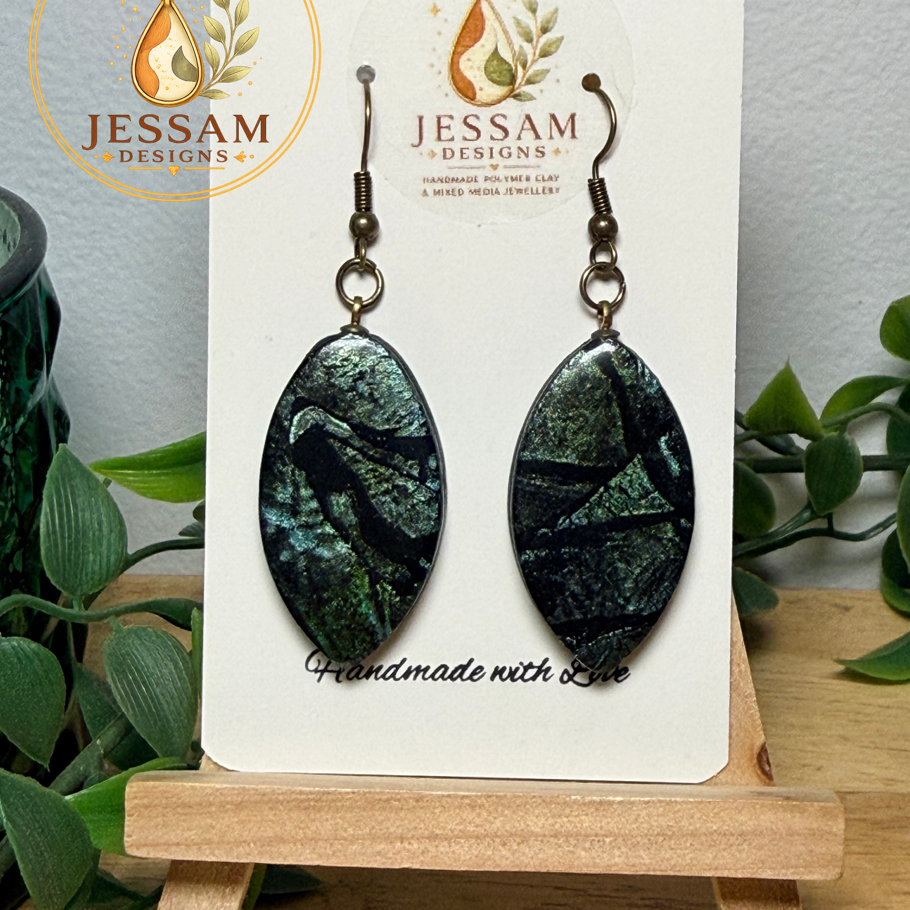 Verdigris Collection | Artisan Polymer Clay Earrings