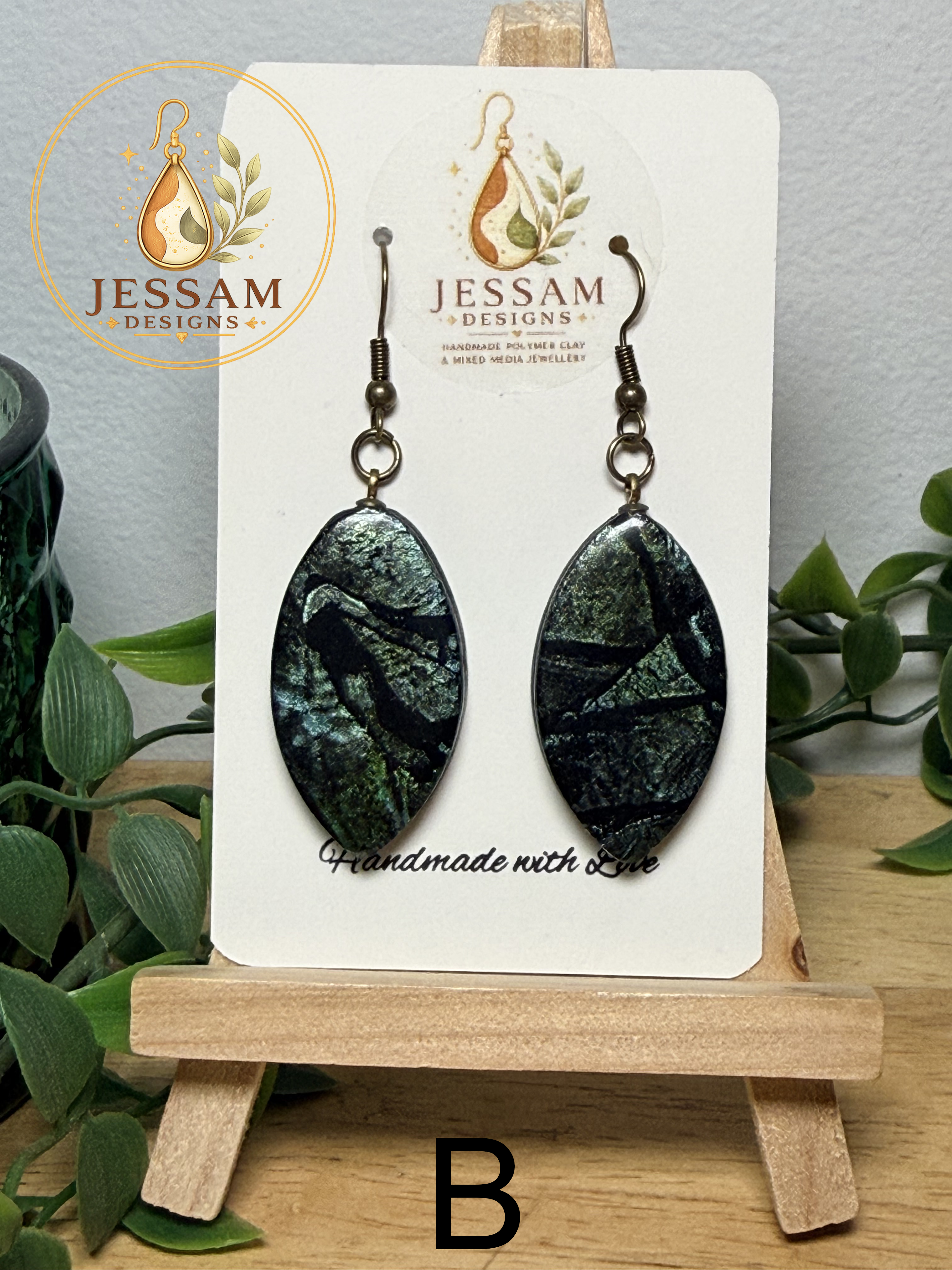 Verdigris Collection | Artisan Polymer Clay Earrings