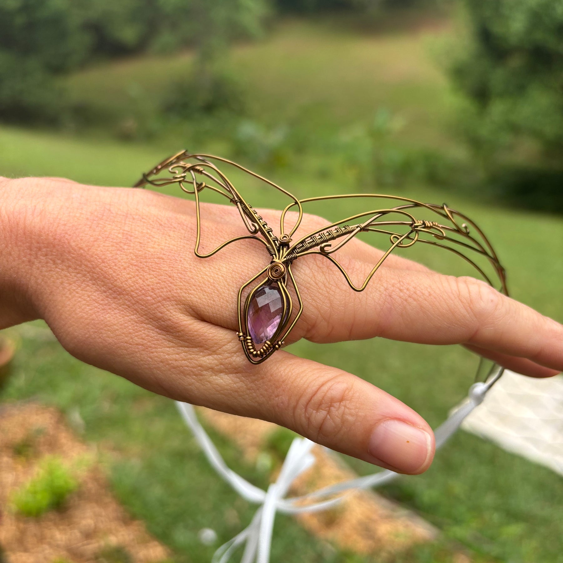 Amethyst Crystal elven fairy fantasy crown