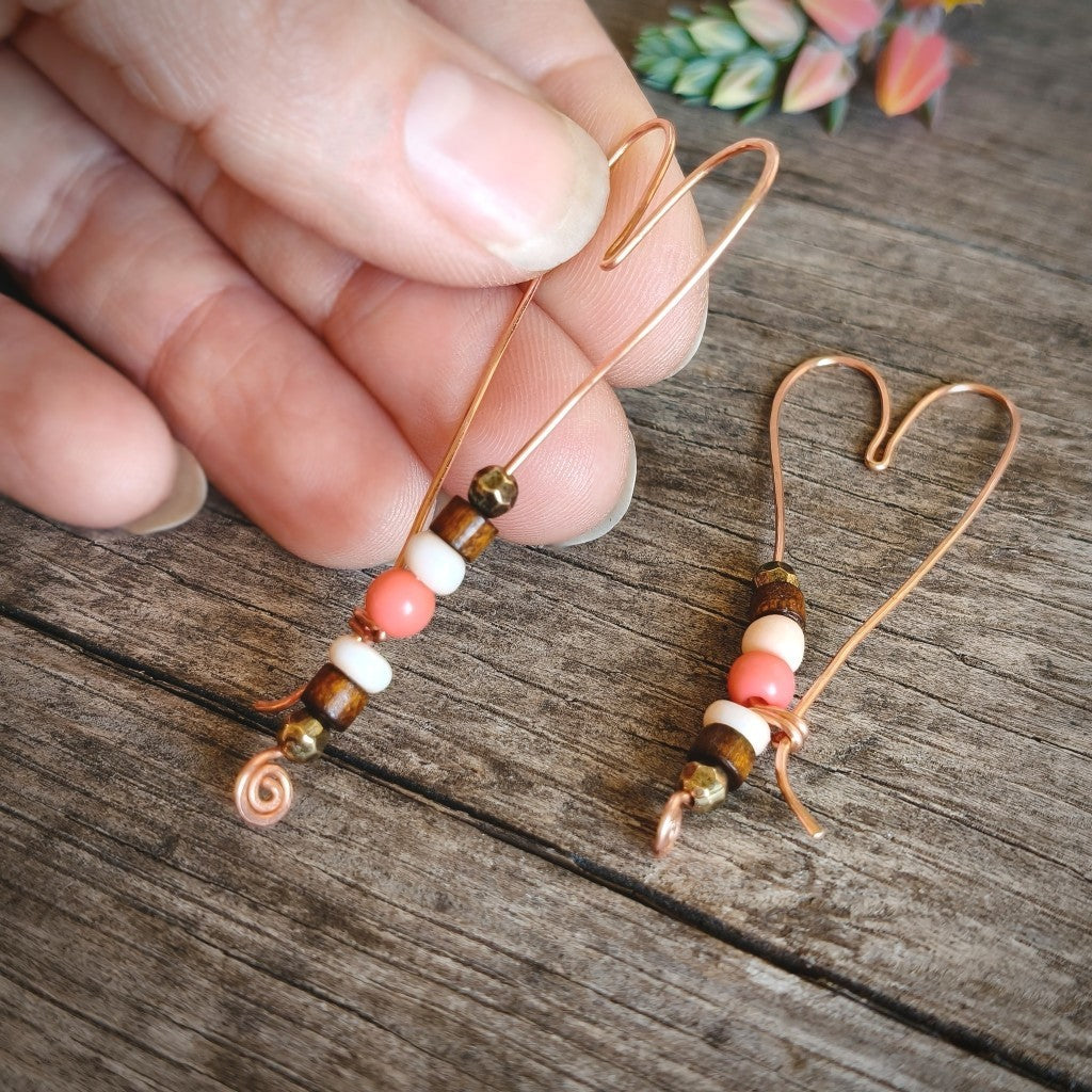 Got Heart earrings - copper or sterling silver
