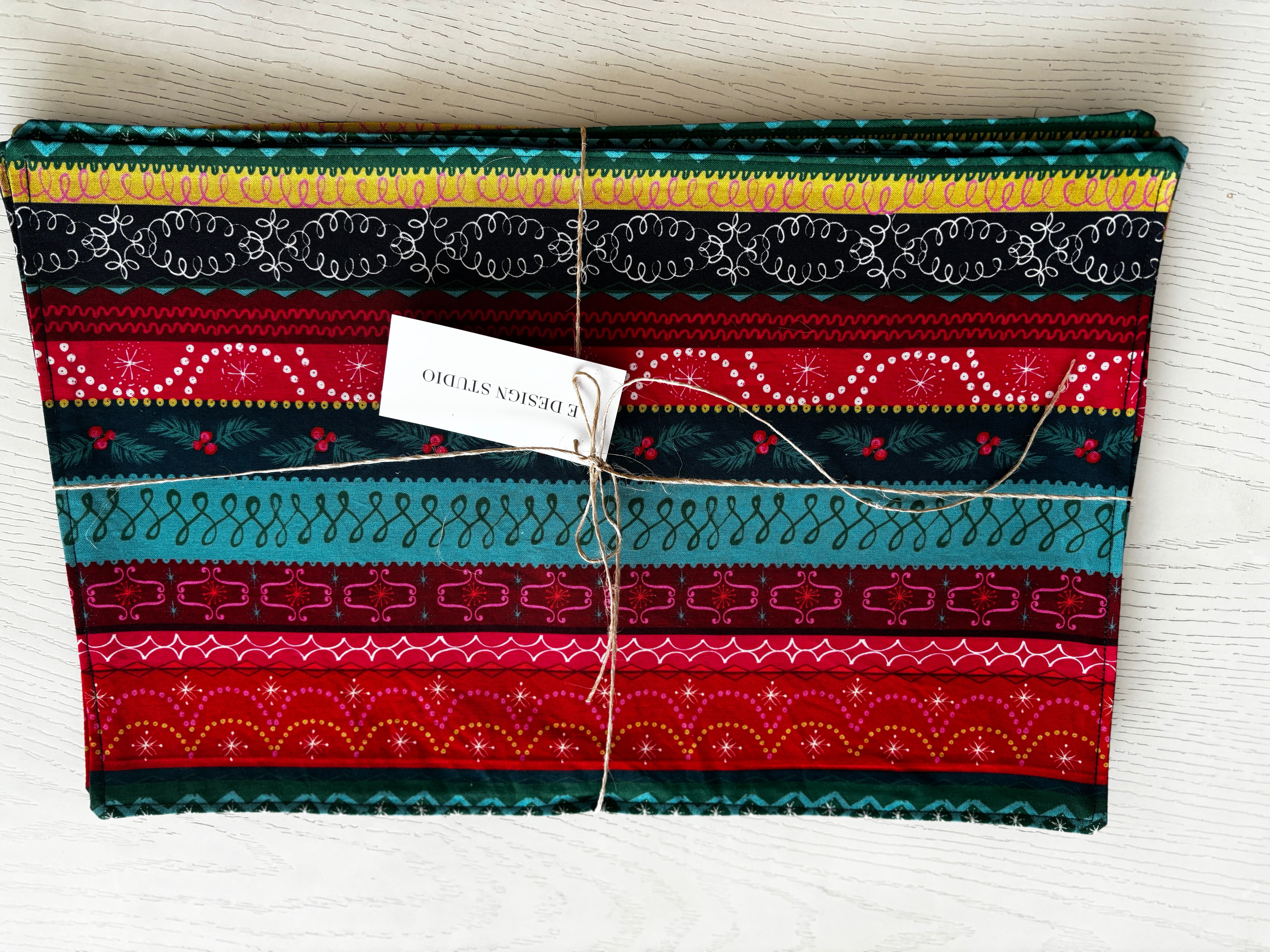 Christmas Placemats set 4, Sustainable keepsake