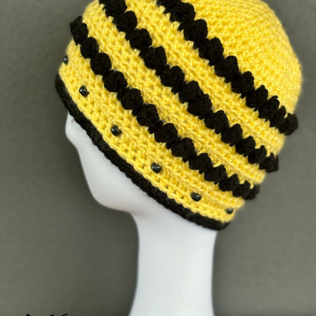 Bumblebee Bead Beanie Crochet Pattern