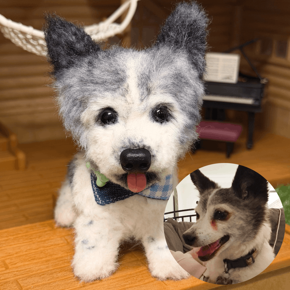 Custom Dog Replica from Photo, Poseable Art Doll, Pet Memorial Keepsake - Handmade Soft Sculpture, Personalised Plushie Ornament