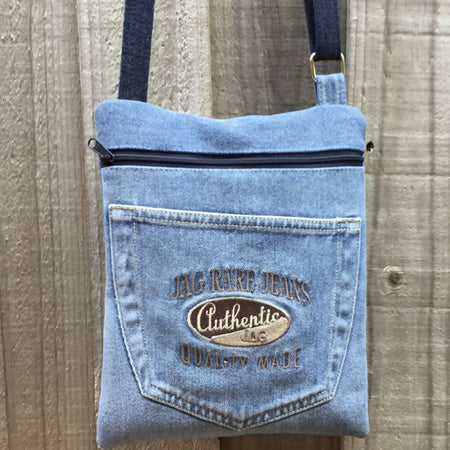 Upcycled Denim Crossbody Bag - Jag Back Pocket