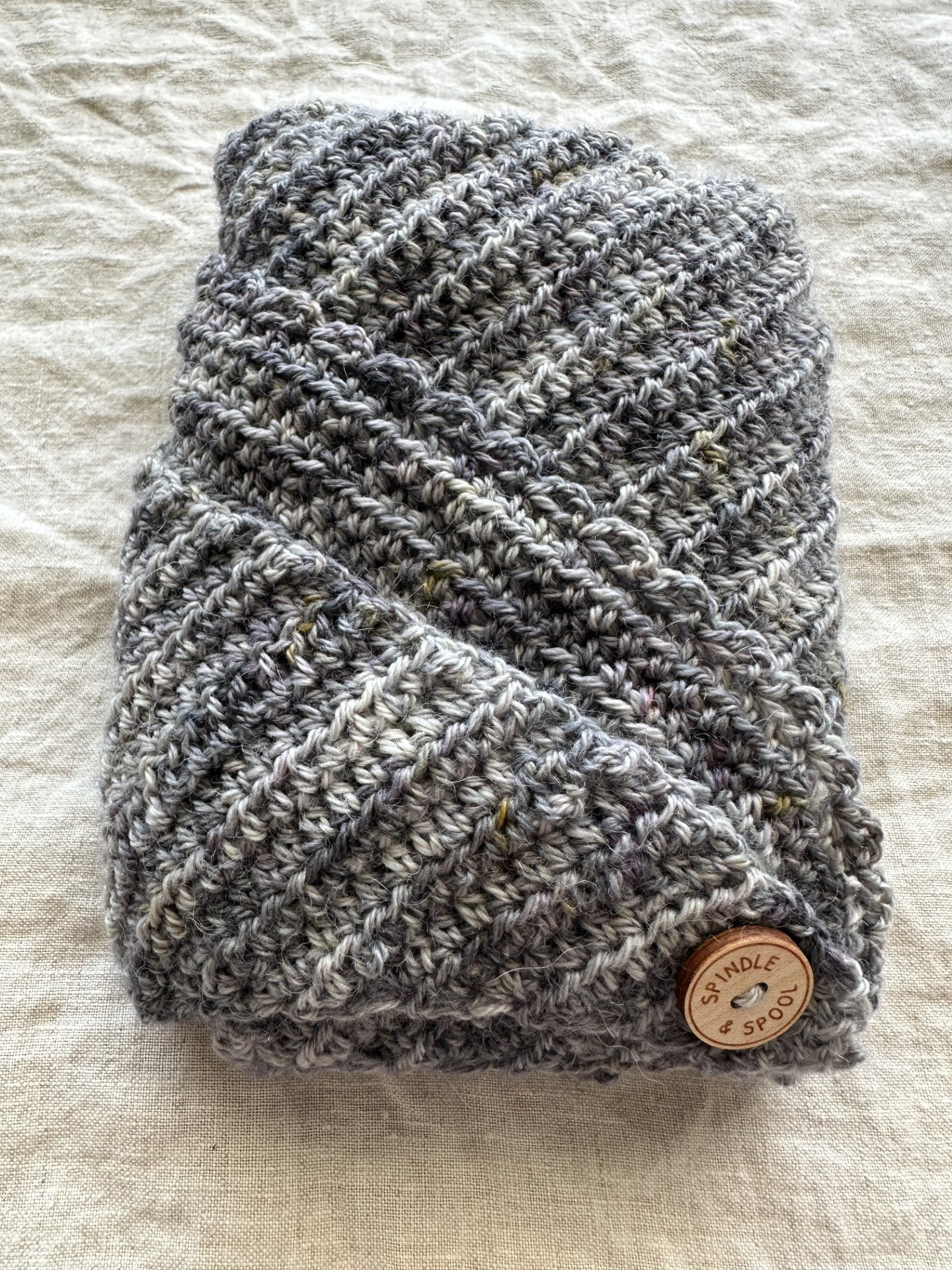 'Stormy Skies' Crocheted Scarf Wrap
