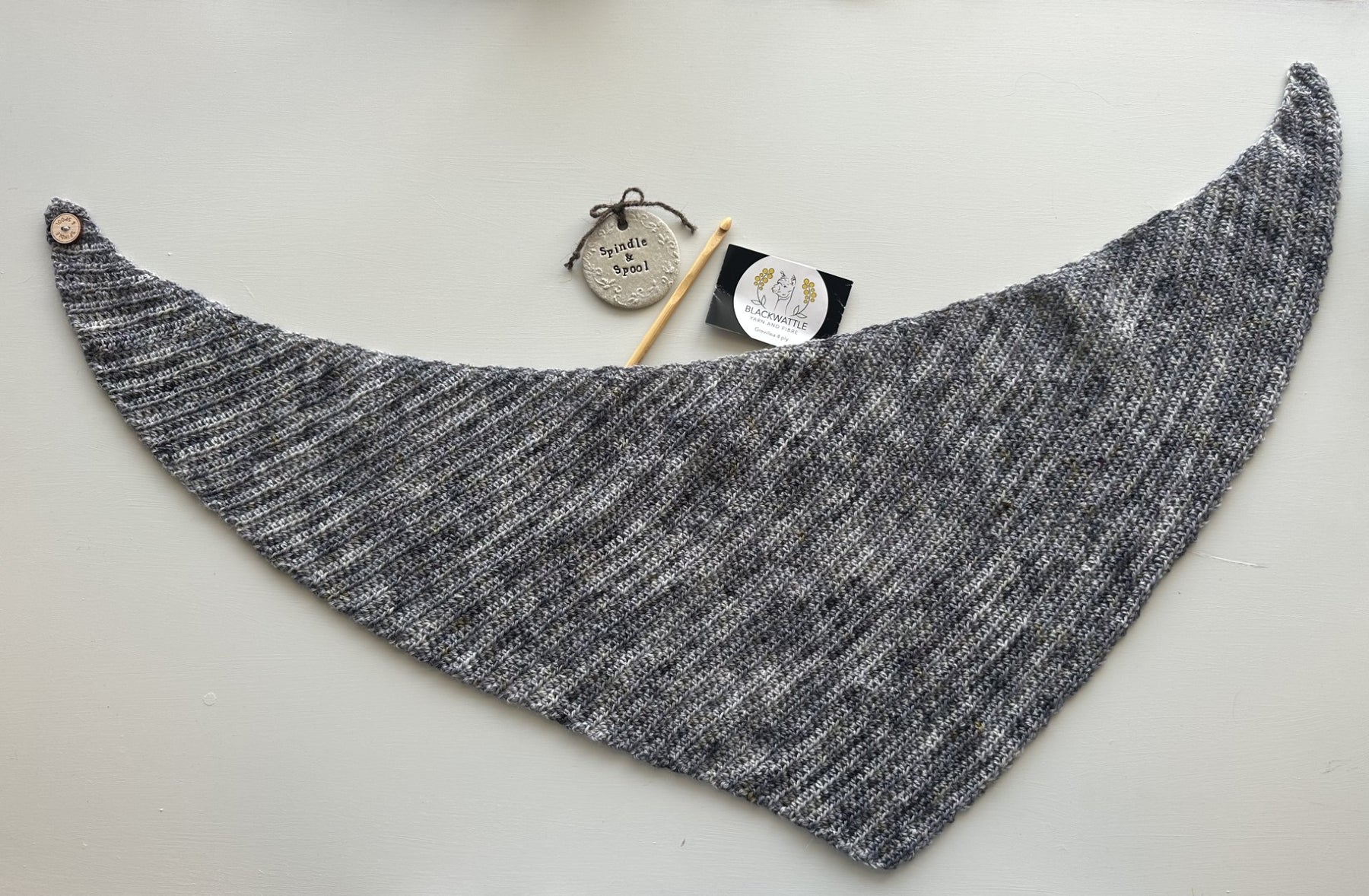 'Stormy Skies' Crocheted Scarf Wrap