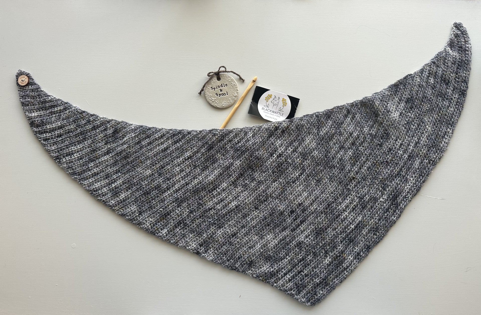 'Stormy Skies' Crocheted Scarf Wrap