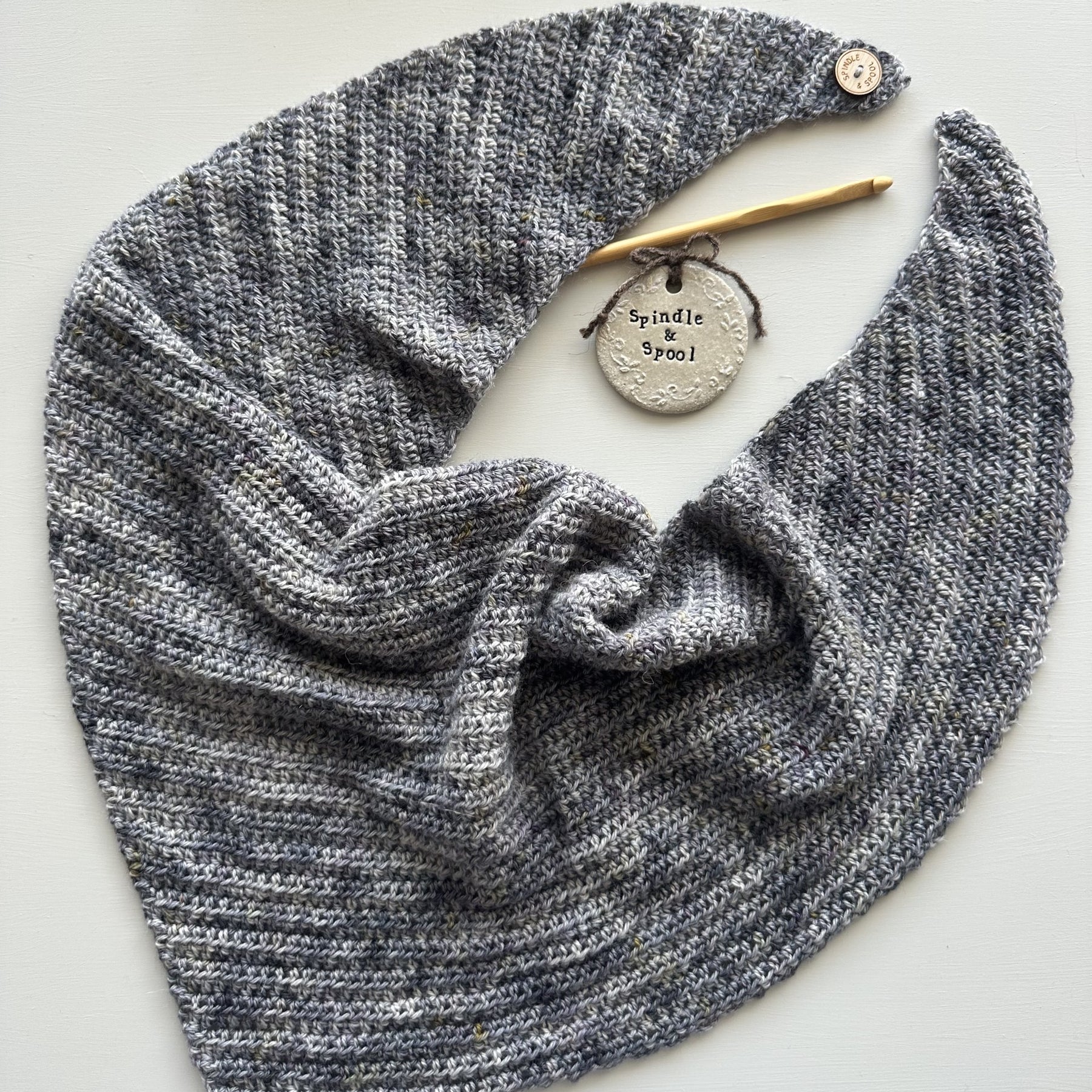 'Stormy Skies' Crocheted Scarf Wrap